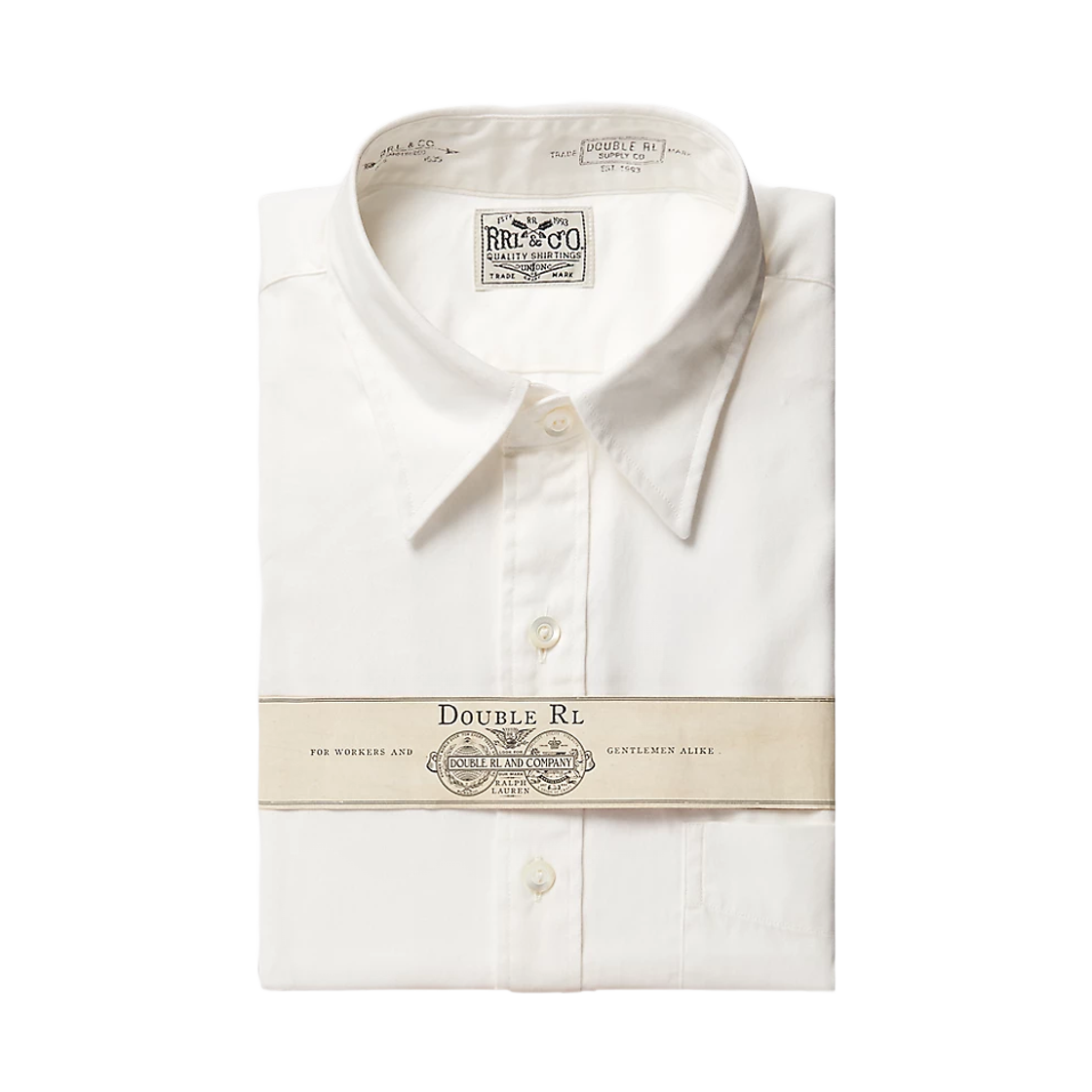 더블알엘 핀포인트 옥스포드 셔츠 화이트(Double RL Pinpoint Oxford Shirt White) - 1