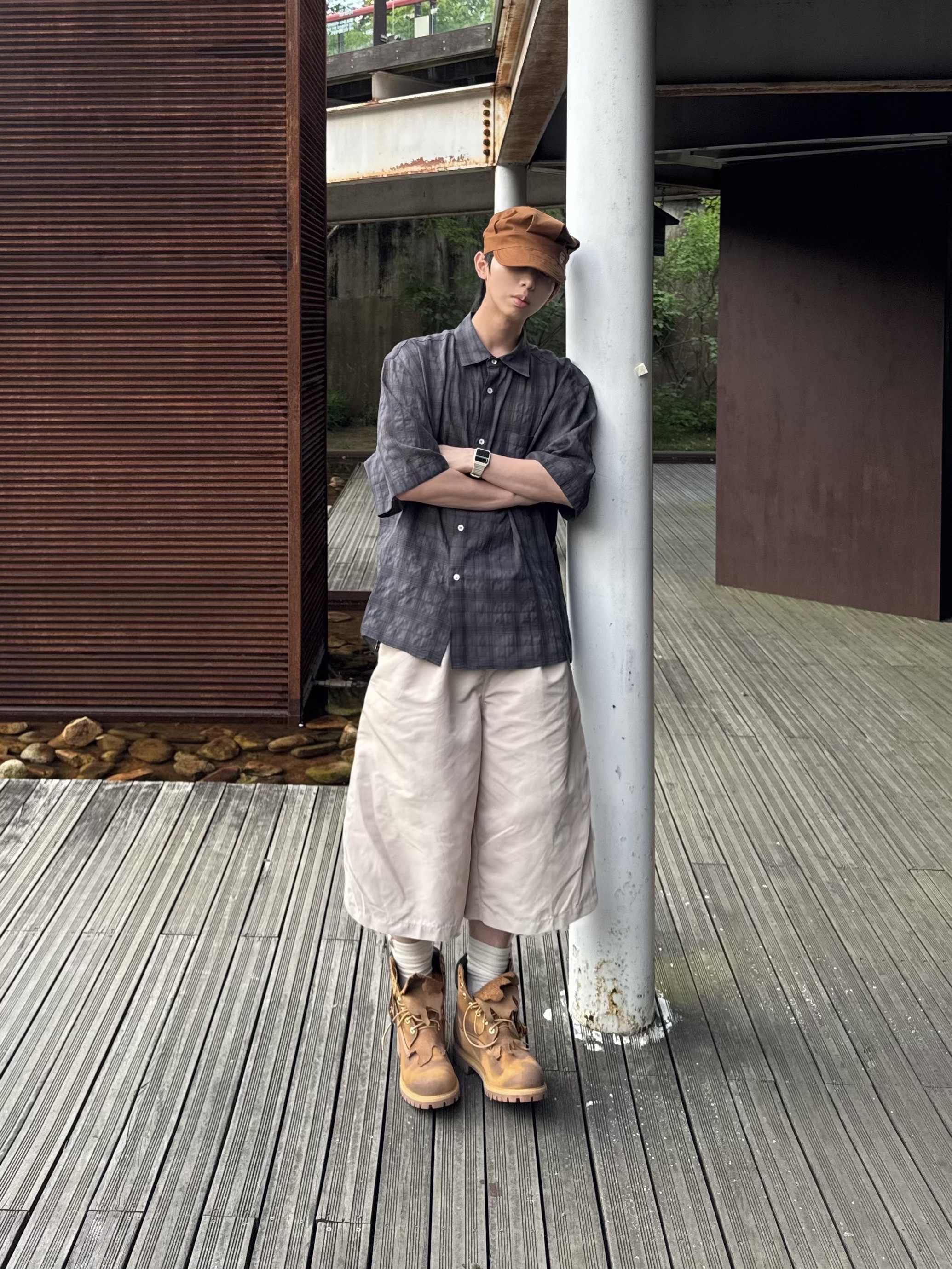 Kamien x MJD Double Hole Belt Oreo Calf Hair, Timberland x Surgery 6 inch Boot Yellow - Wide 착용 스타일 - 6