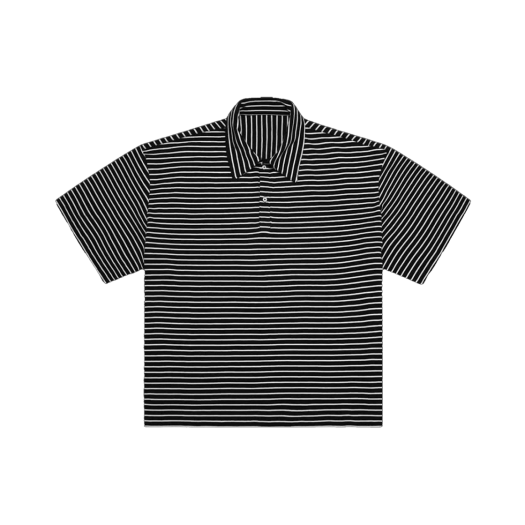 K25SSUT01-BK-01 Kamien Stripe Polo Shirts Black