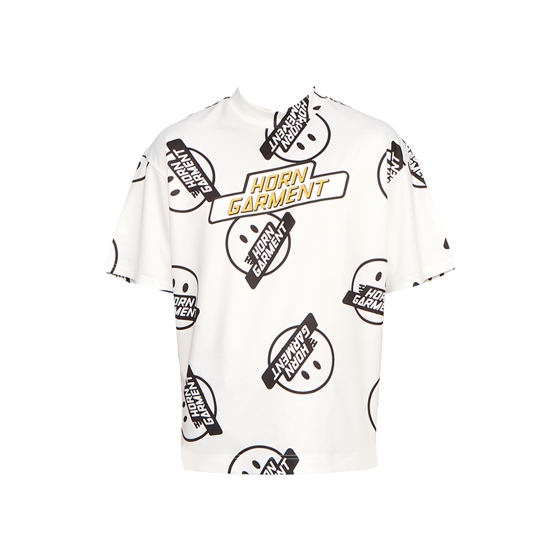 혼가먼트 크루즈 모크넥 티셔츠 화이트(Horn Garment Cruz Mock Neck T-Shirt White)