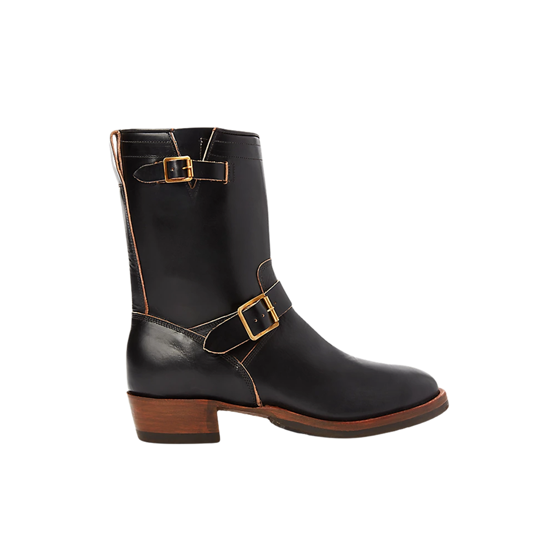 더블알엘 레더 부츠 블랙 오버 브라운 - D(Double RL Leather Boots Black Over Brown - D)