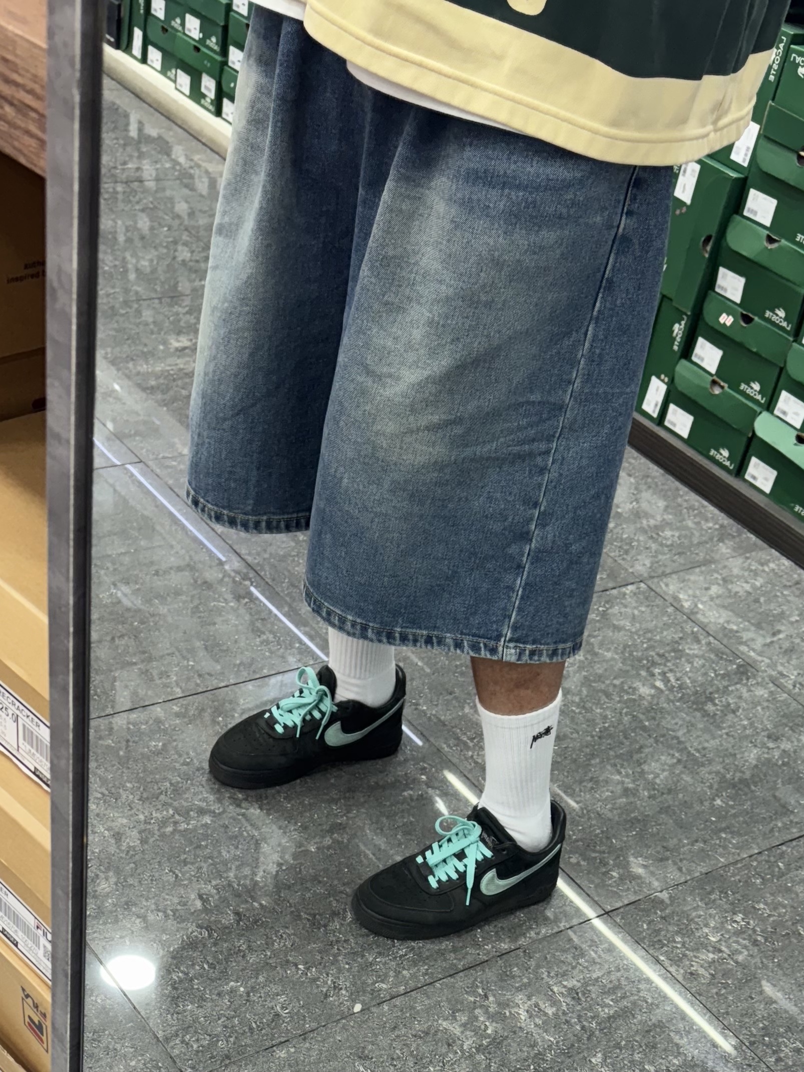 Nike x Tiffany & Co. Air Force 1 Low SP 1837, Nike x Cactus Plant Flea Market Long Sleeve Polo Natural - US/EU 착용 스타일