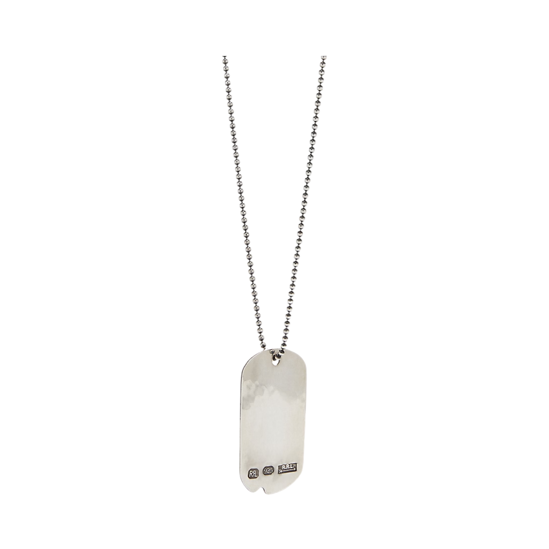 MARRJWL0K420003050 Double RL Silver Dog Tag Necklace Silver