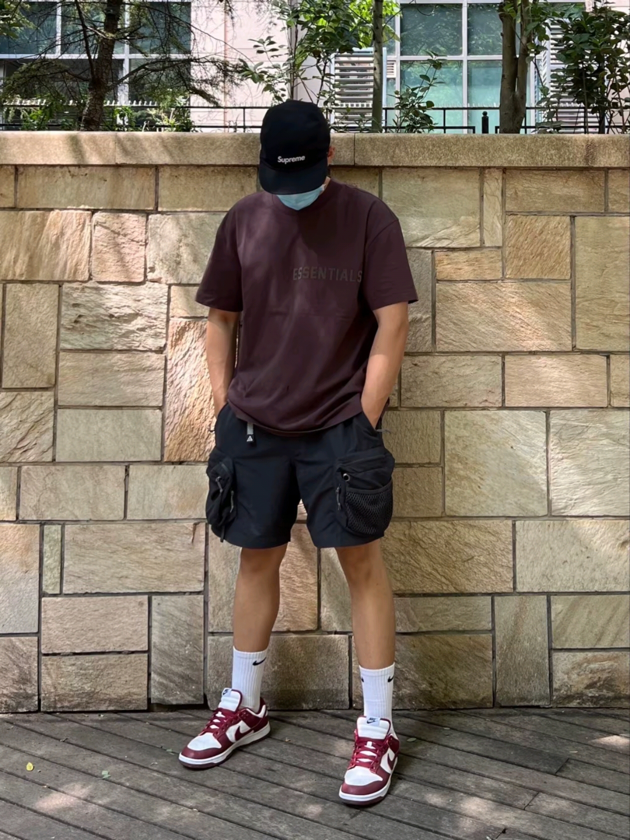Nike ACG Snowgrass Cargo Shorts Black - Asia 착용 스타일