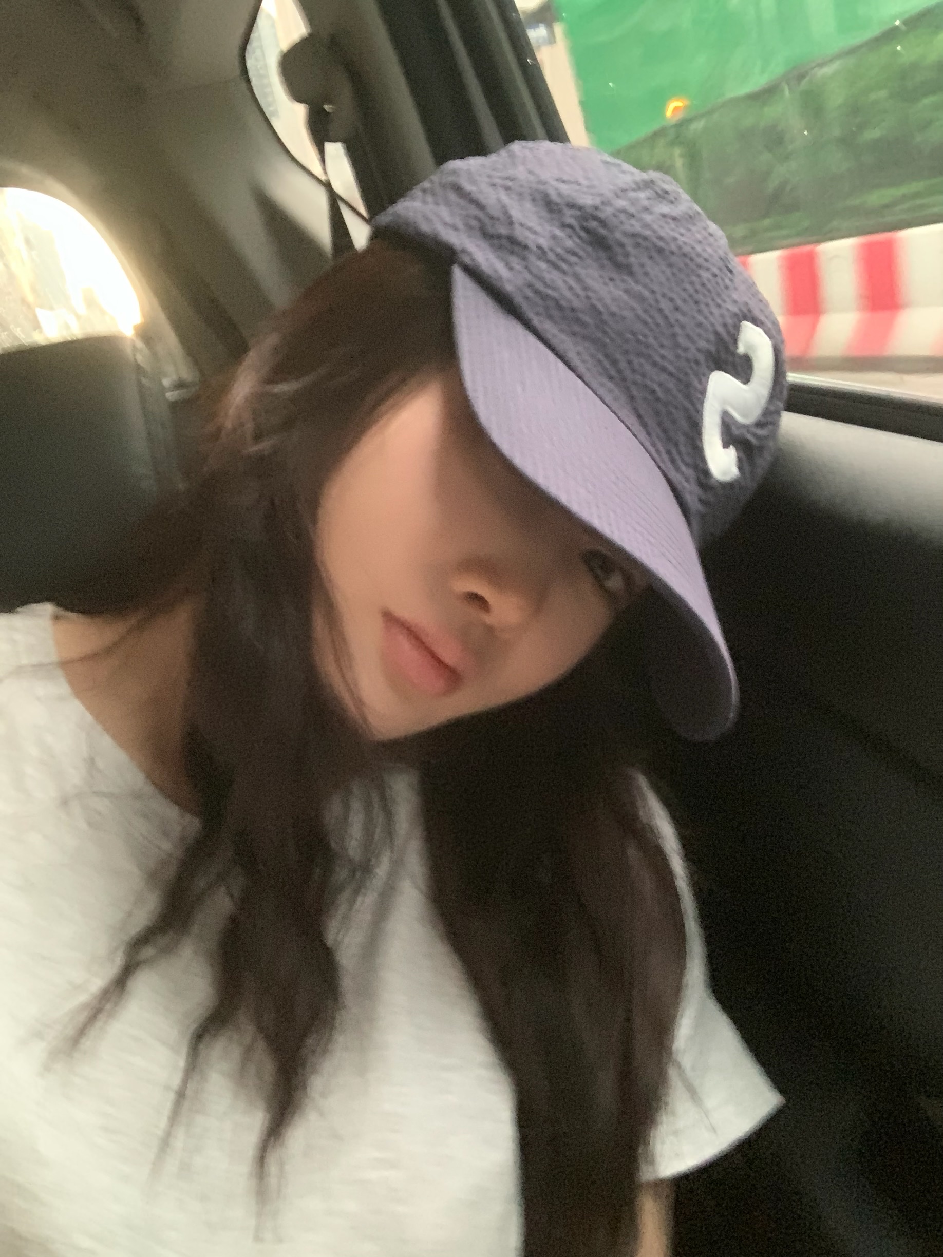 Supreme Seersucker S Logo 6-Panel Navy - 24SS 착용 스타일