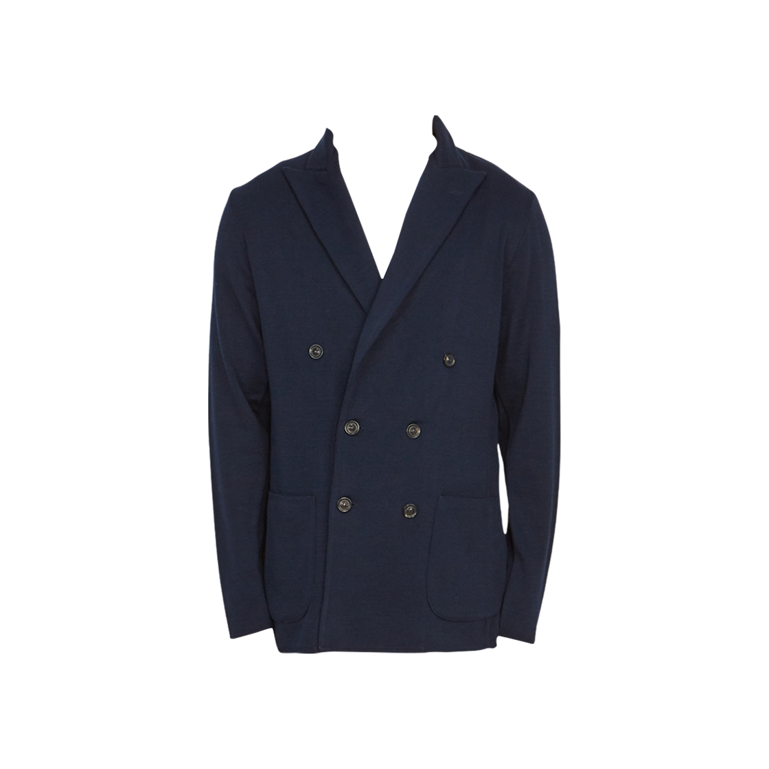 EPLJM57-EP60009-850 Lardini Double Breasted Cardigan Jacket Navy