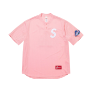 Supreme S Logo Baseball Henley Pink - 25SS