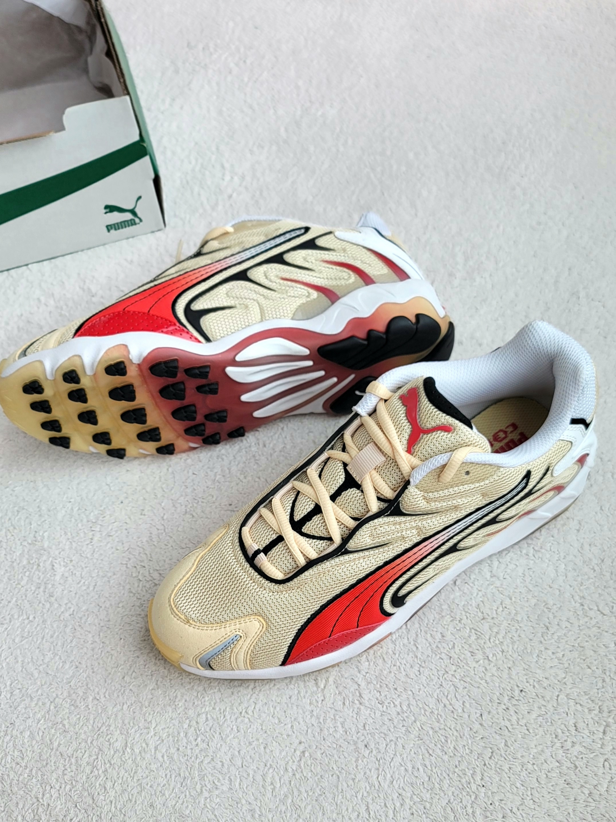 Puma x A$AP Rocky Inhale Og Summer Melon High Risk Red 착용 스타일 - 1