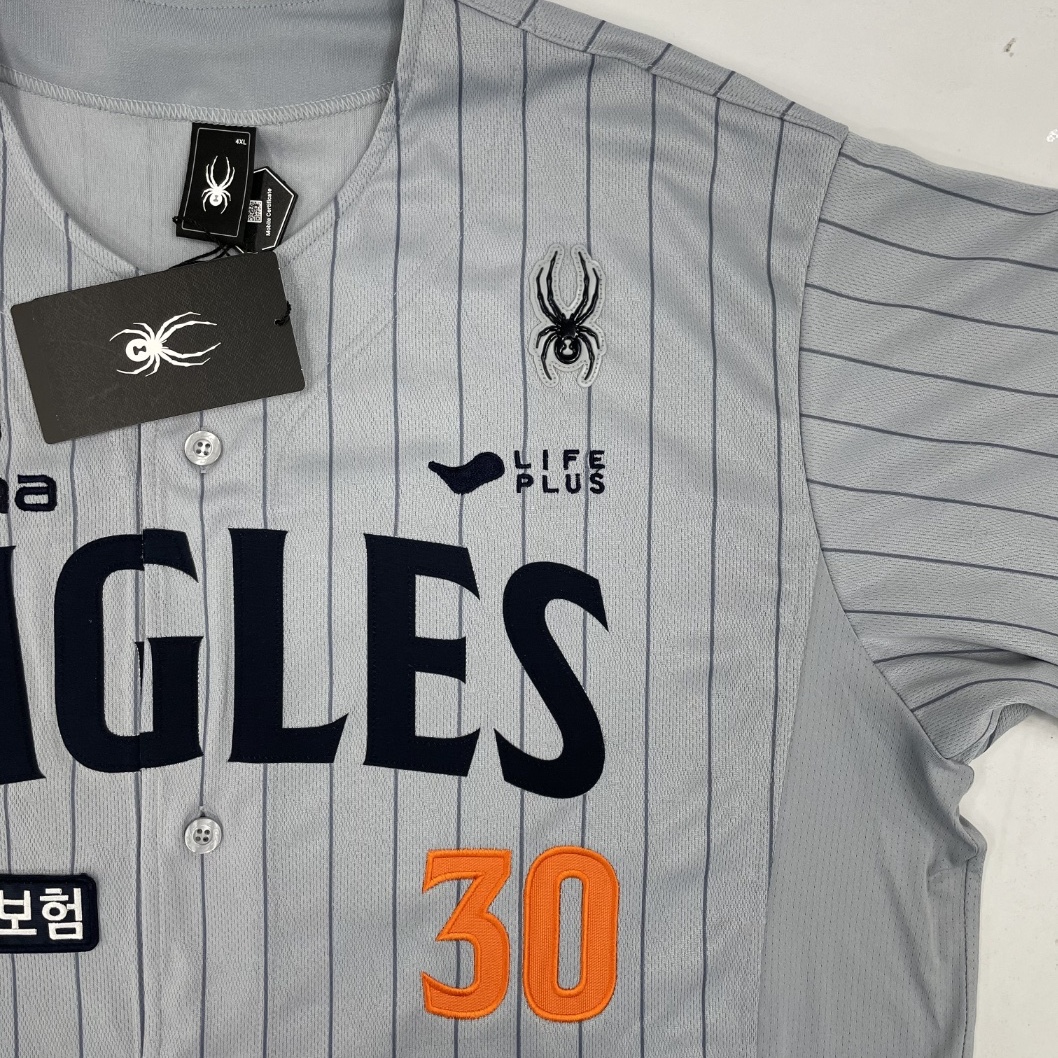 Hanwha Eagles Spyder 2025 Authentic Home Uniform Orange (Non Marking Ver.), Hanwha Eagles Spyder 2025 Authentic Home Uniform White (Non Marking Ver.) 착용 스타일 - 8