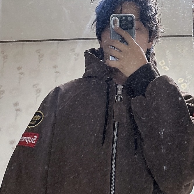 Supreme x Vanson Leathers Hooded Work Jacket Suede - 24FW 착용 스타일 - 2
