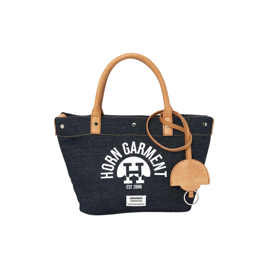HCS-3A-SB05 Horn Garment Denim Tote Bag Indigo
