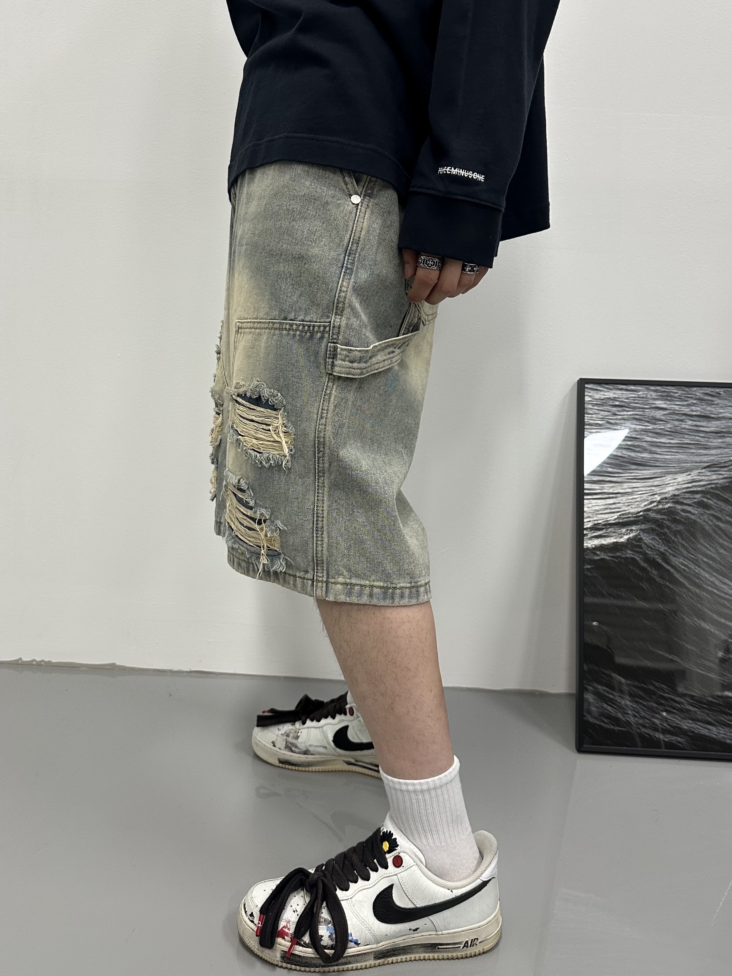 Nike x Peaceminusone Air Force 1 Low Para-Noise 2.0 착용 스타일 - 3