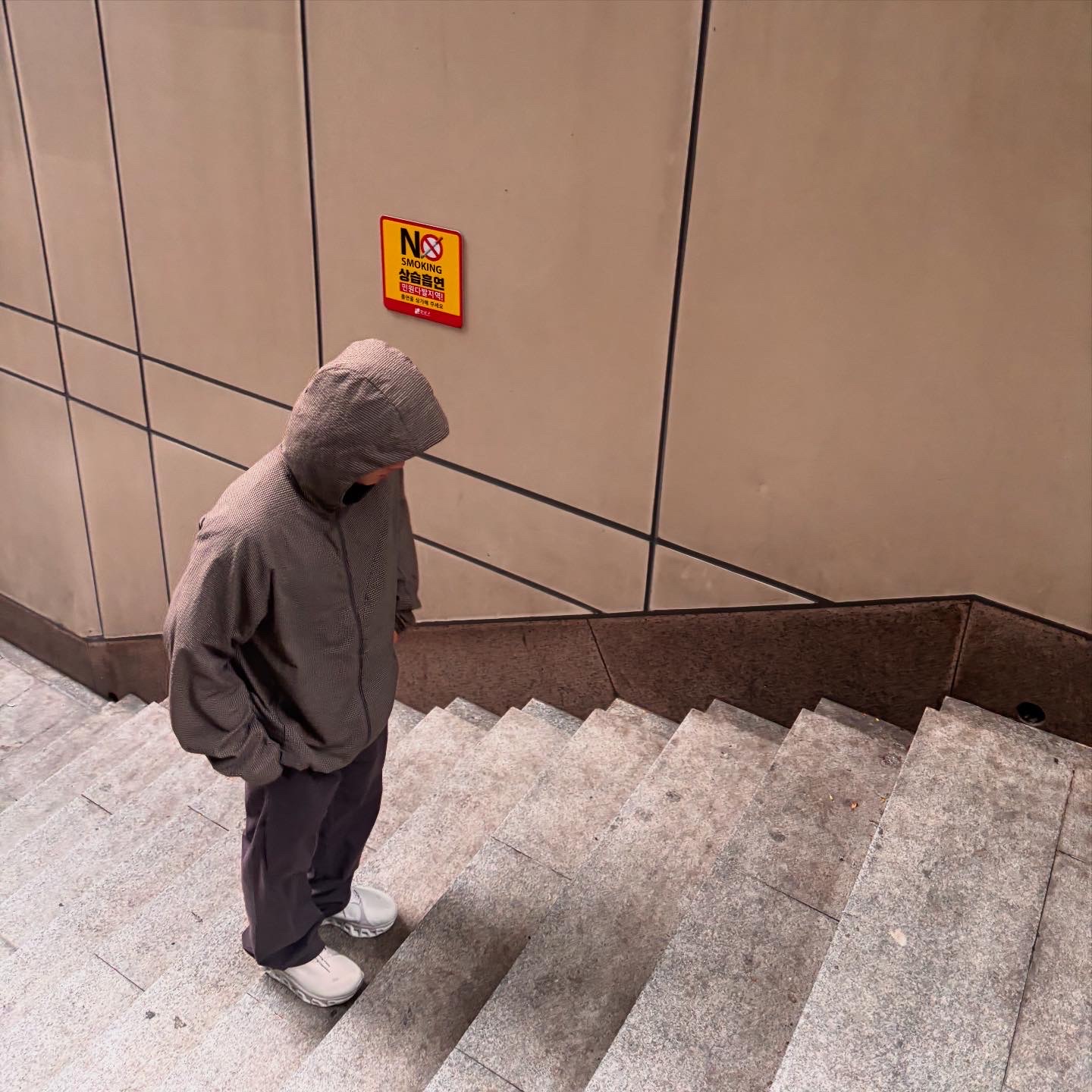 On Running x Post Archive Faction (Paf) Cloudmonster 2 Vapor Frost, Post Archive Faction (Paf) 8.0 Trousers Right Purple 착용 스타일 - 1