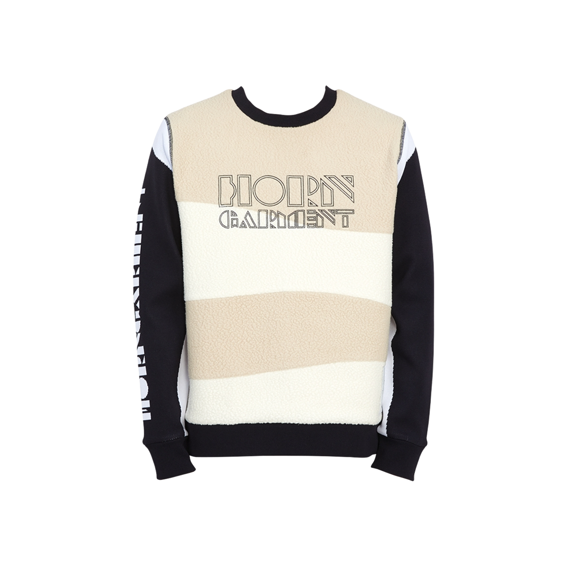HCM-2C-AB06 Horn Garment Golf Wear Fleece Sweatshirt Off White