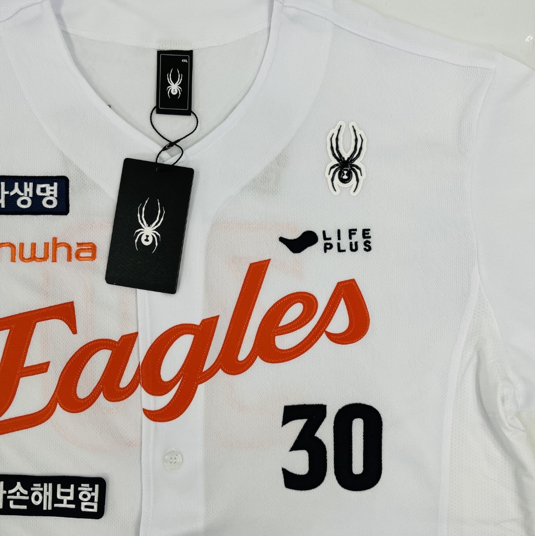 Hanwha Eagles Spyder 2025 Authentic Home Uniform Orange (Non Marking Ver.), Hanwha Eagles Spyder 2025 Authentic Home Uniform White (Non Marking Ver.) 착용 스타일 - 4