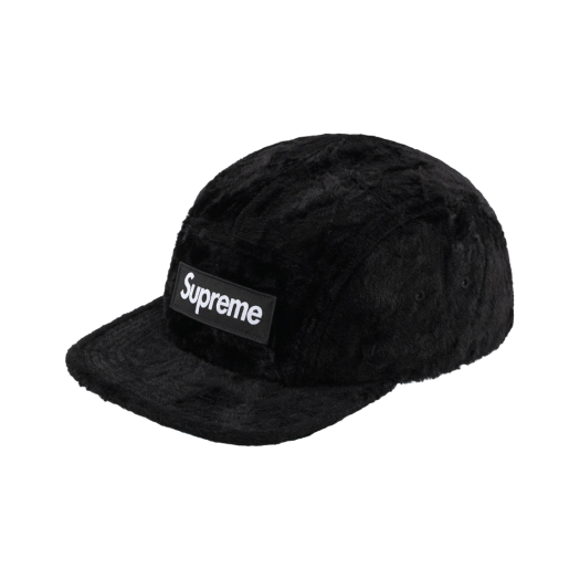 Supreme x GOODENOUGH Crushed Rayon Pile Camp Cap Black - 25SS
