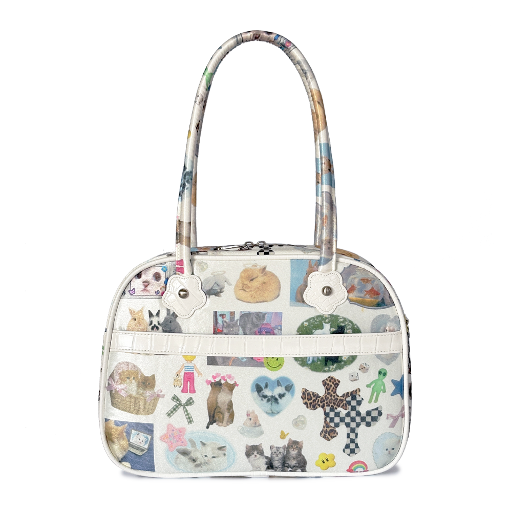 언스테디마켓 콜라주 토트 백(UnsteadyMarket Collage Tote Bag)