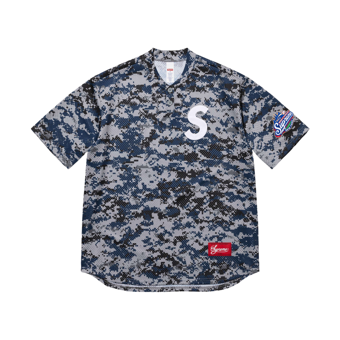 슈프림 S 로고 베이스볼 헨리 디지 카모 - 25SS(Supreme S Logo Baseball Henley Digi Camo - 25SS)