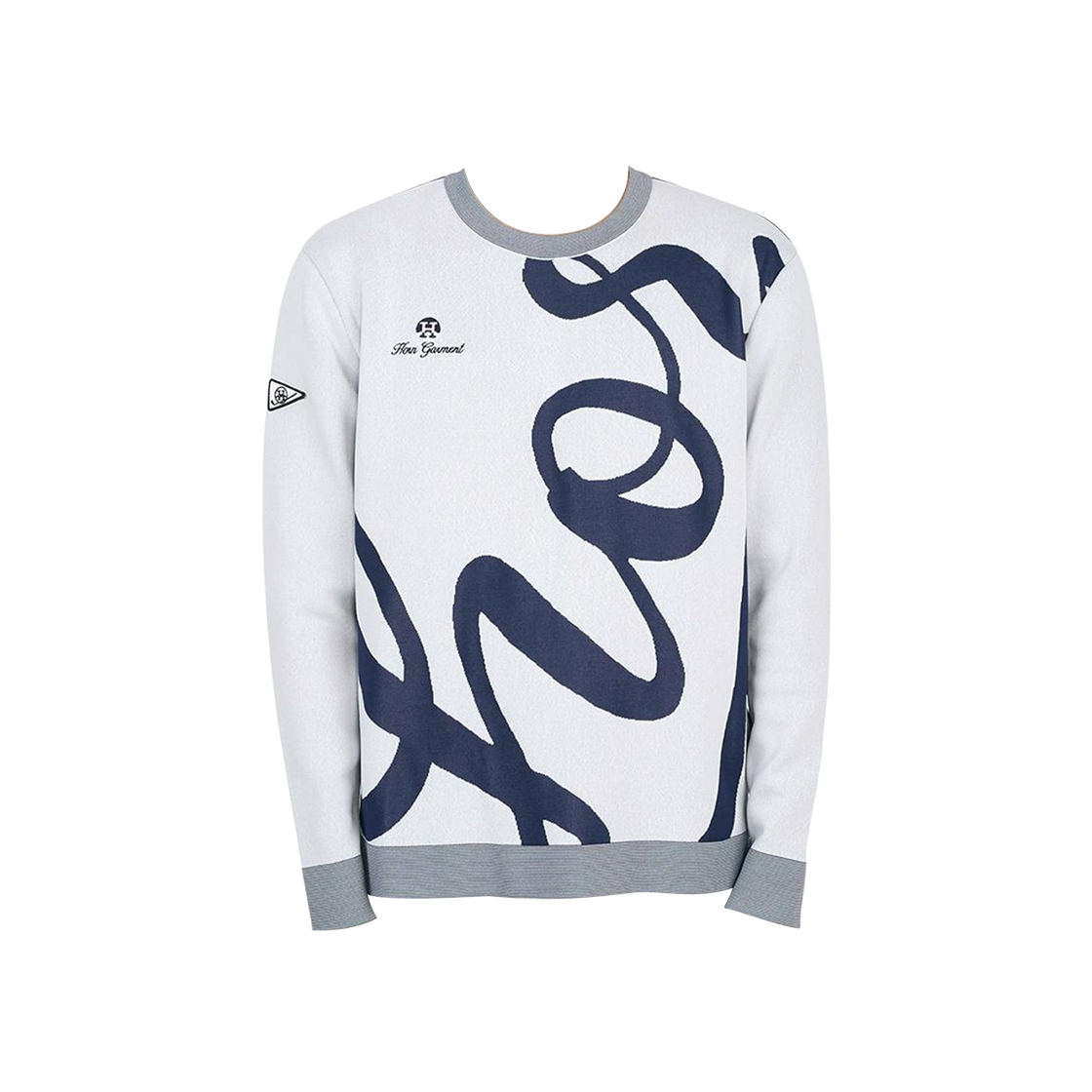 혼가먼트 골프 웨어 코드 크루 스웨터 그레이(Horn Garment Golf Wear Coded Crew Sweater Grey)