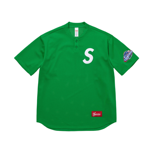 Supreme S Logo Baseball Henley Green - 25SS