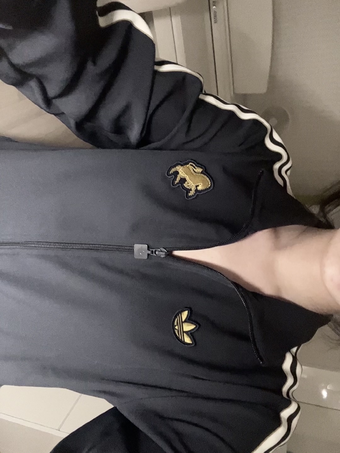 Adidas Juventus Terrace Icon Track Top Legend Ink - KR Sizing 착용 스타일