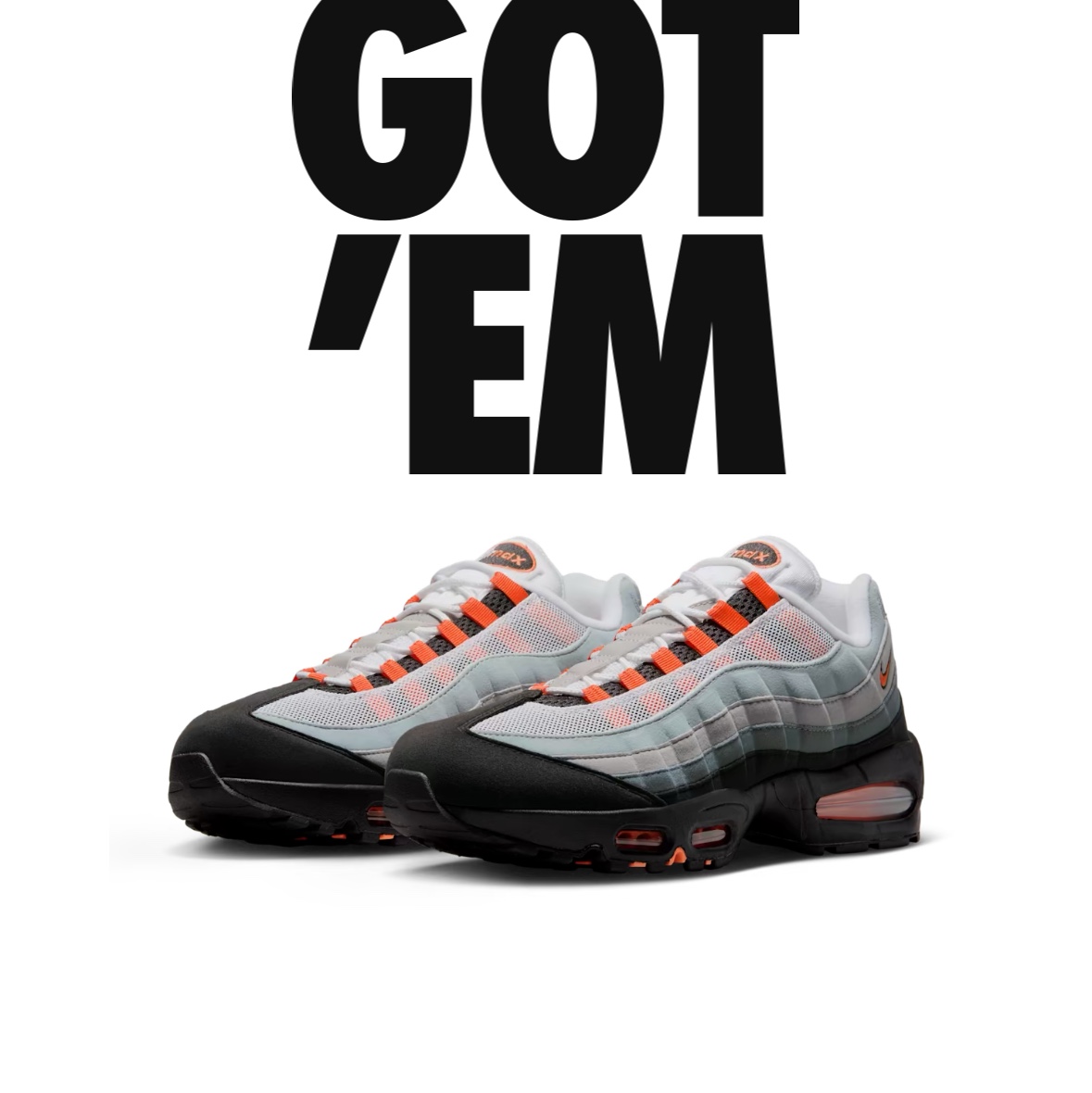 Nike Air Max 95 OG Bright Mandarin 착용 스타일