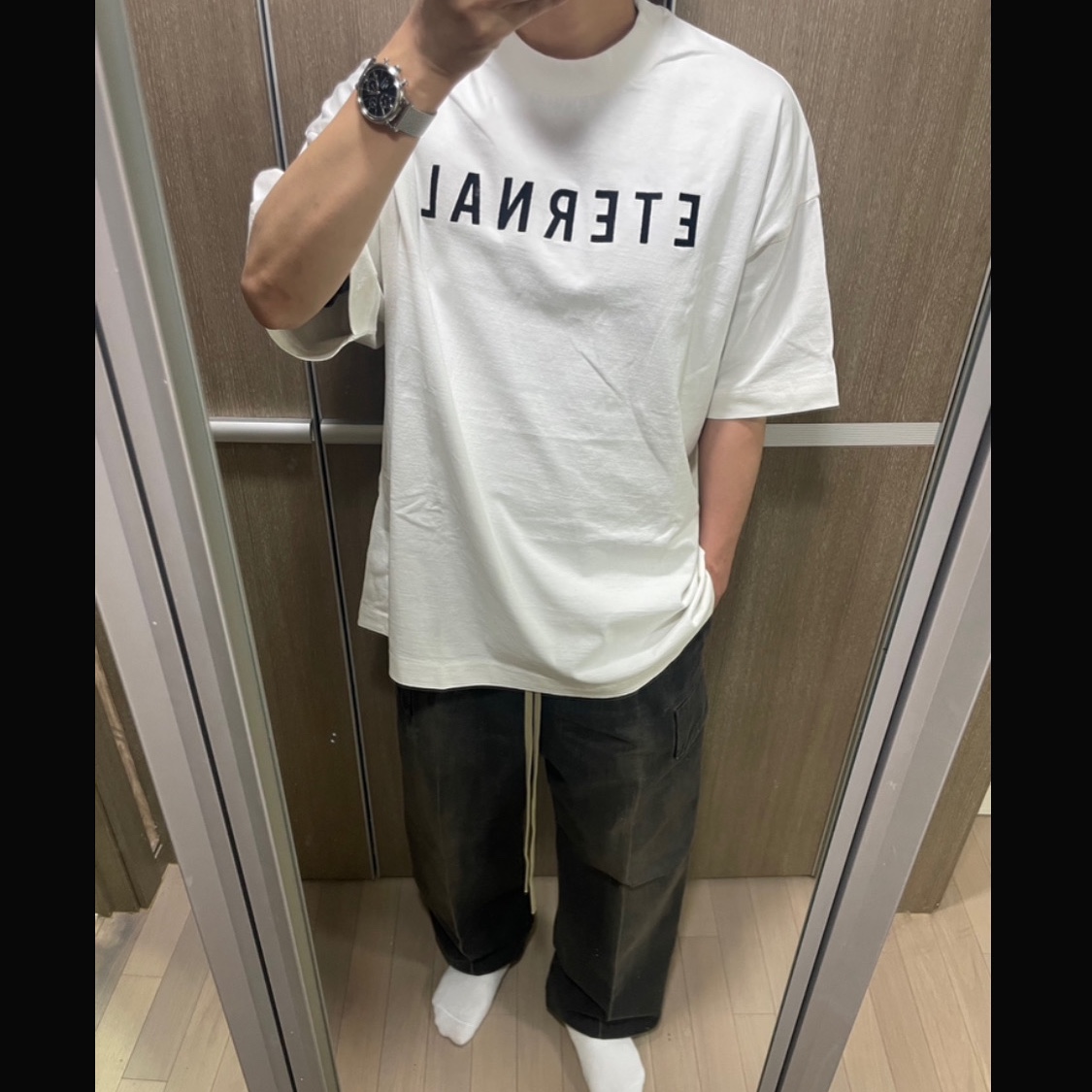 Essentials Classic Short Sleeve T-Shirt Bright White - 25SS 착용 스타일