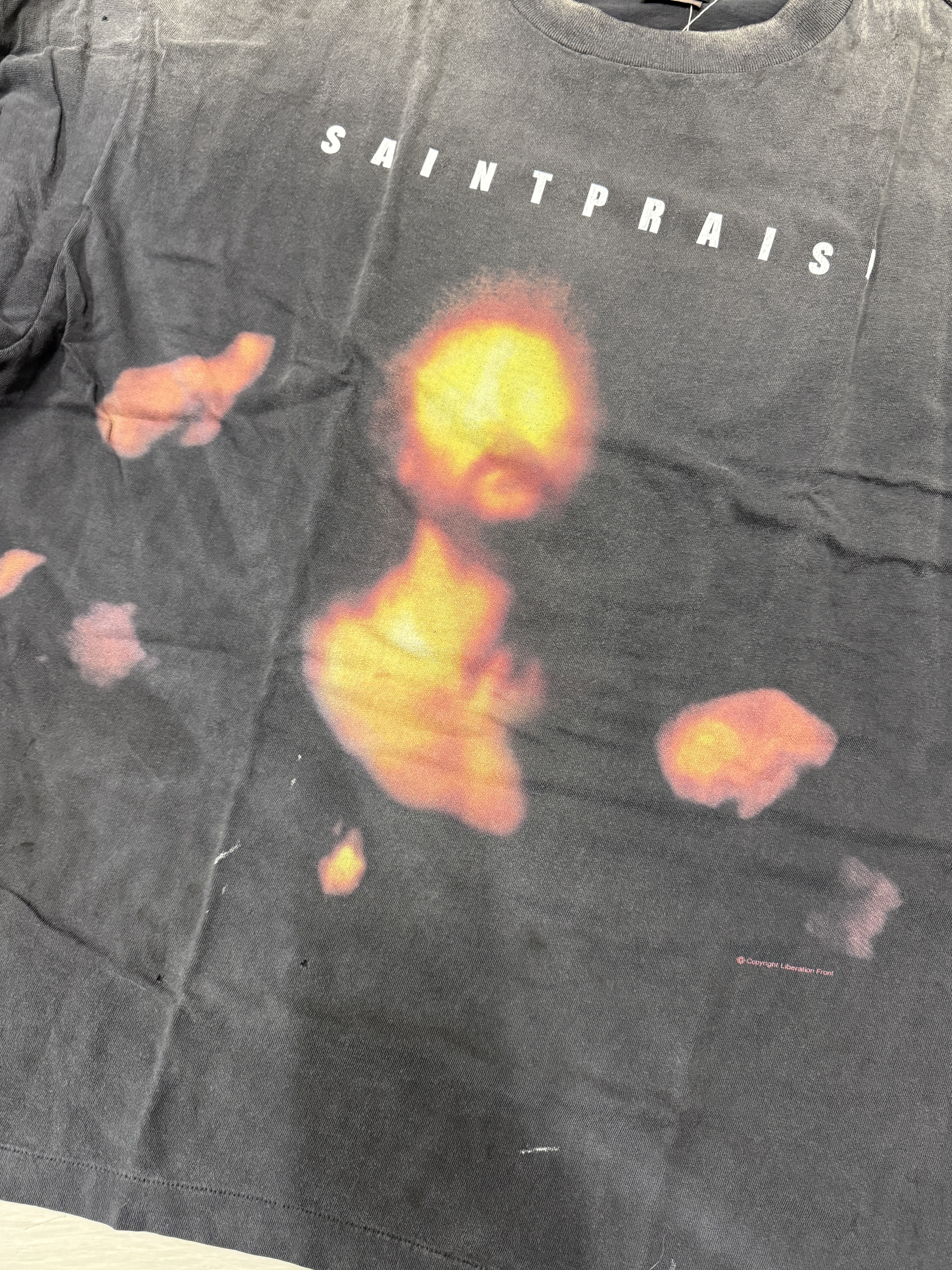 Saint Mxxxxxx Saint Praise S/S T-Shirt Black - 25SS 착용 스타일