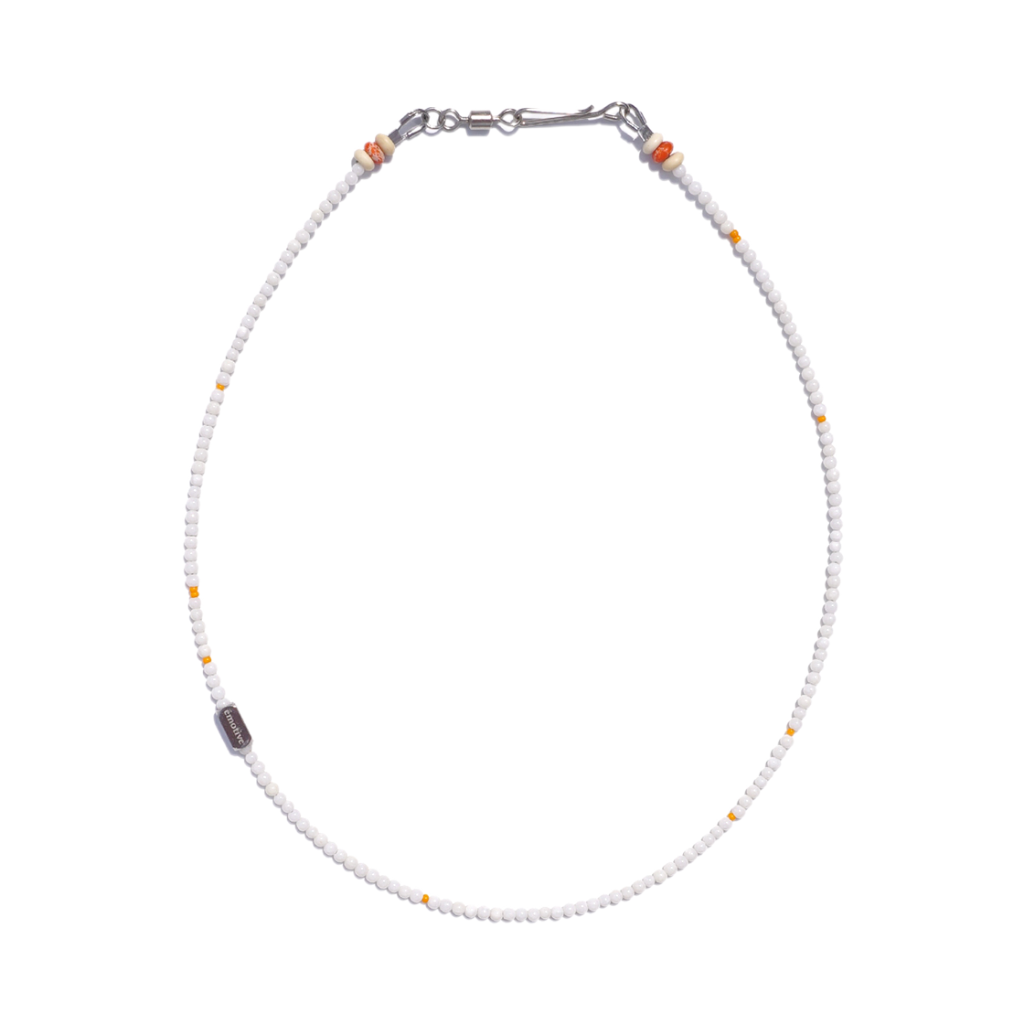 이모티브 화이트 코랄 오렌지 네크리스(Emotive White Coral Orange Necklace)