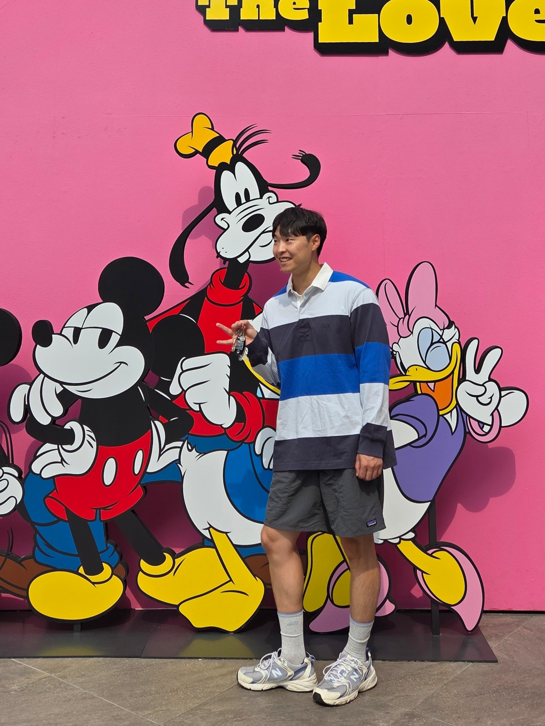 New Balance 530 Steel Blue, Uniqlo x JW Anderson Oversized Rugger Stripe Polo Shirt Blue - KR 착용 스타일 - 1