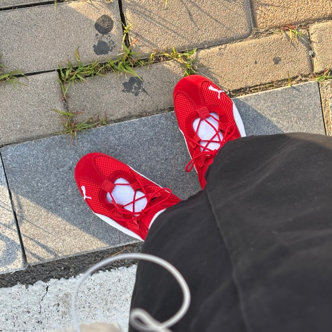 (W) Puma Speedcat Go For All Time Red Puma White 착용 스타일