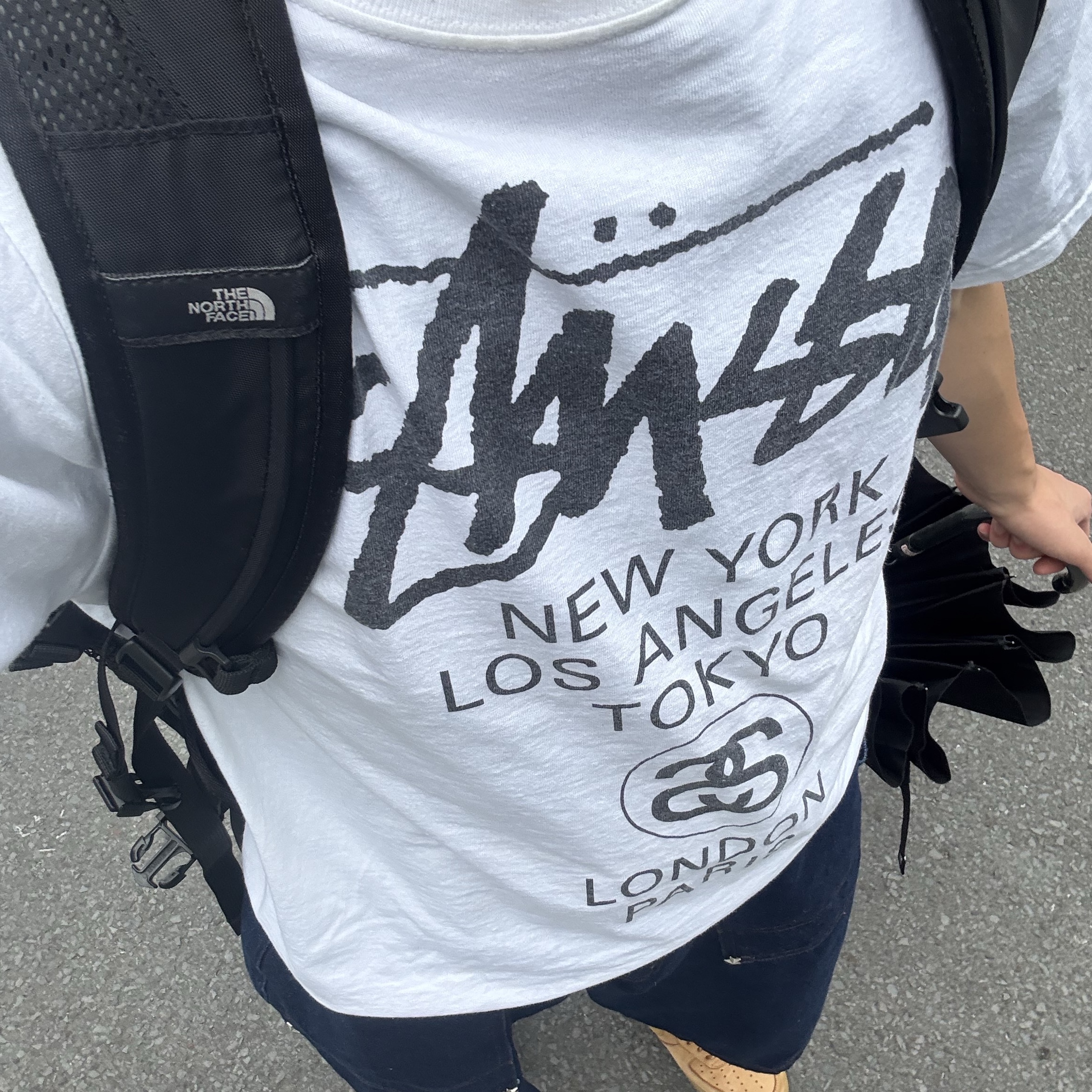 Stussy World Tour T-Shirt White 2023, Stussy World Tour T-Shirt White 착용 스타일