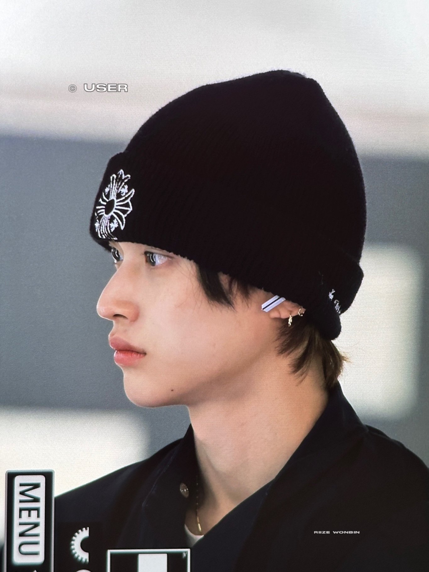 Chrome Hearts Wool Beanie Black White 착용 스타일 - 2