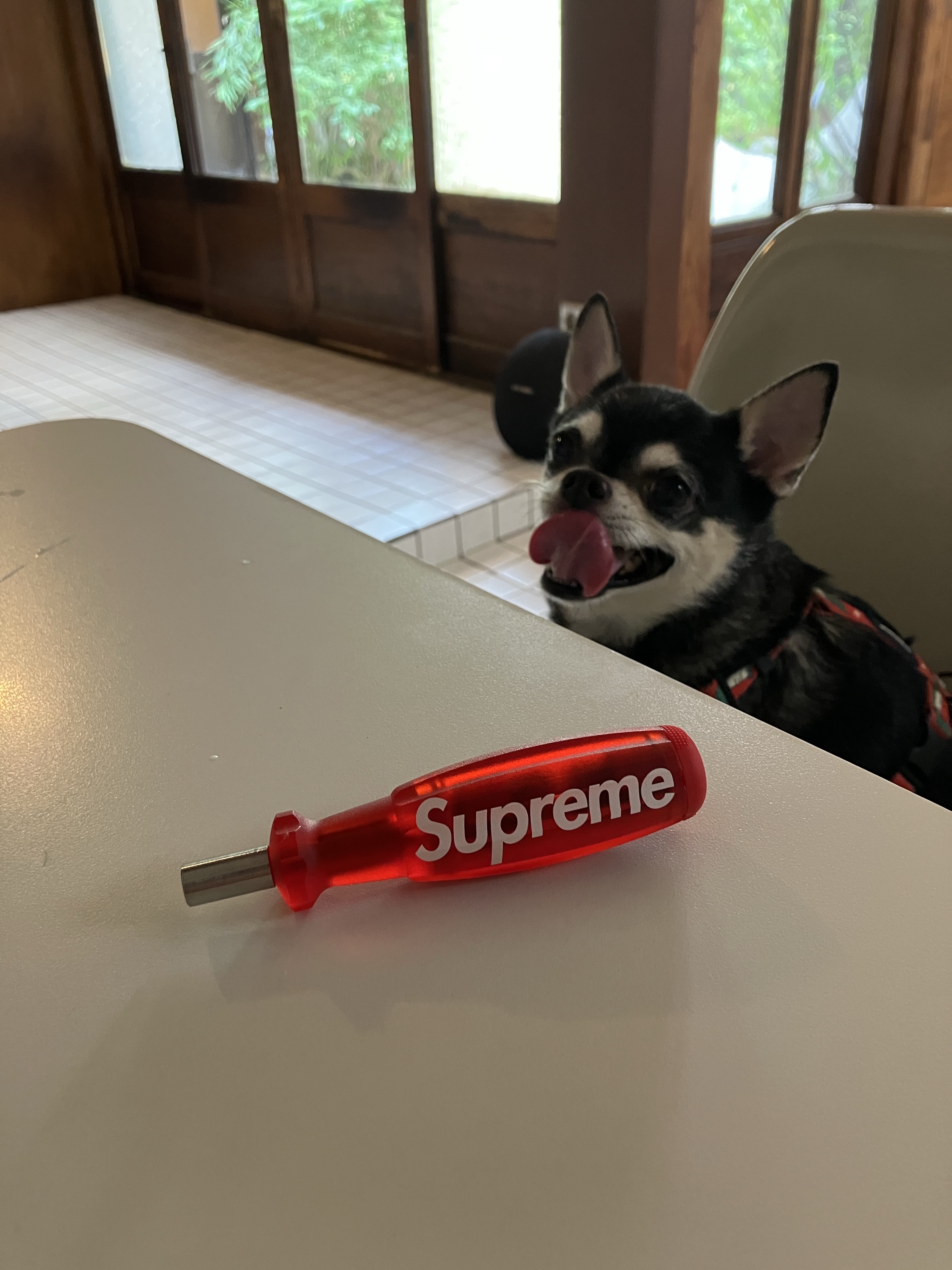 Supreme x PB Swiss Tools Screwdriver Red - 25SS, Nike x Supreme x GOODENOUGH Air Force 1 Low White - 25SS 착용 스타일 - 3
