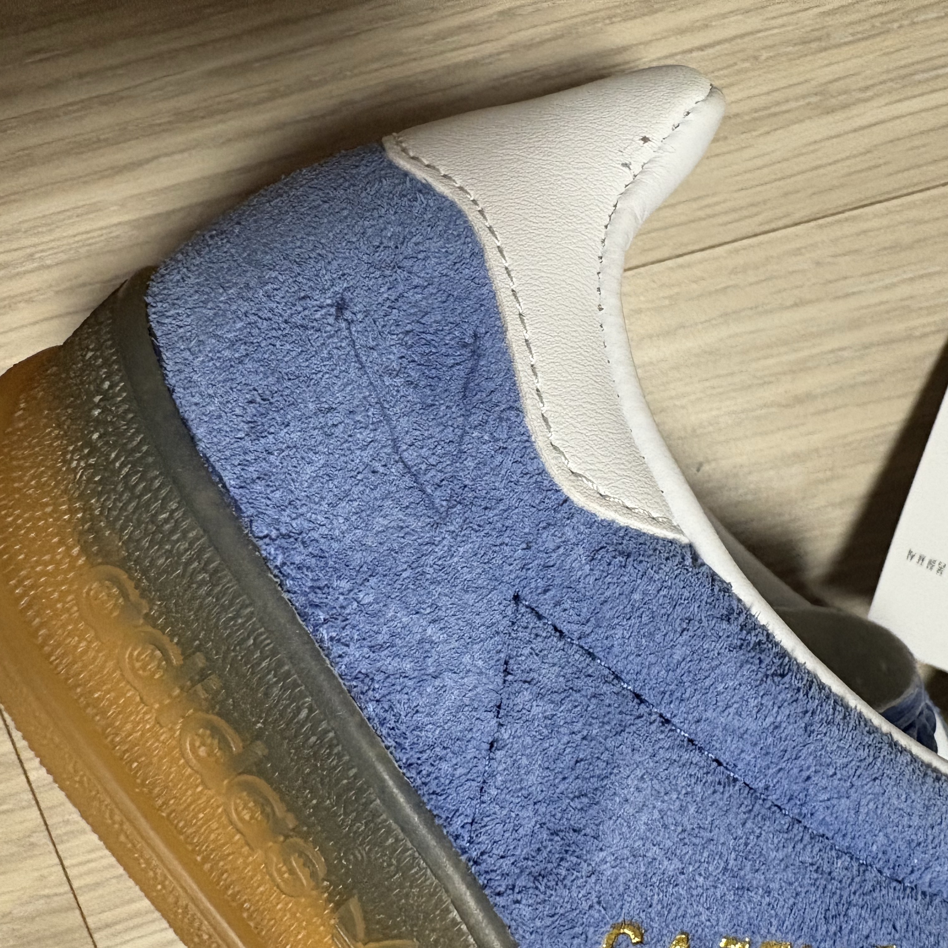 (W) Adidas Gazelle Indoor Blue Fusion Cloud White 착용 스타일 - 4