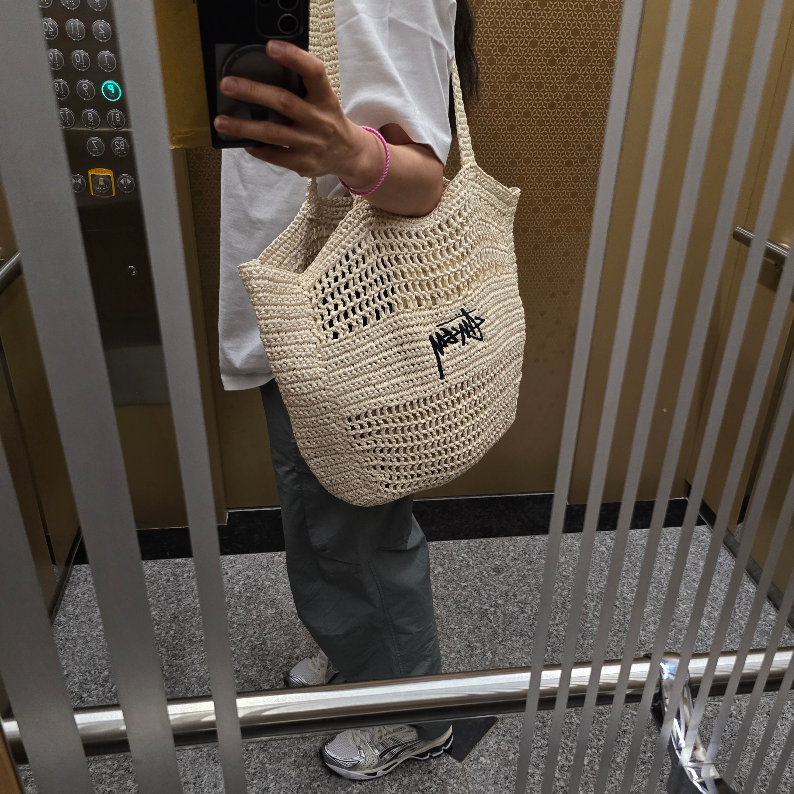 Stussy Honolulu WOVEN TOTE BAG ZIP POUCH Stussy Woven Tote Bag