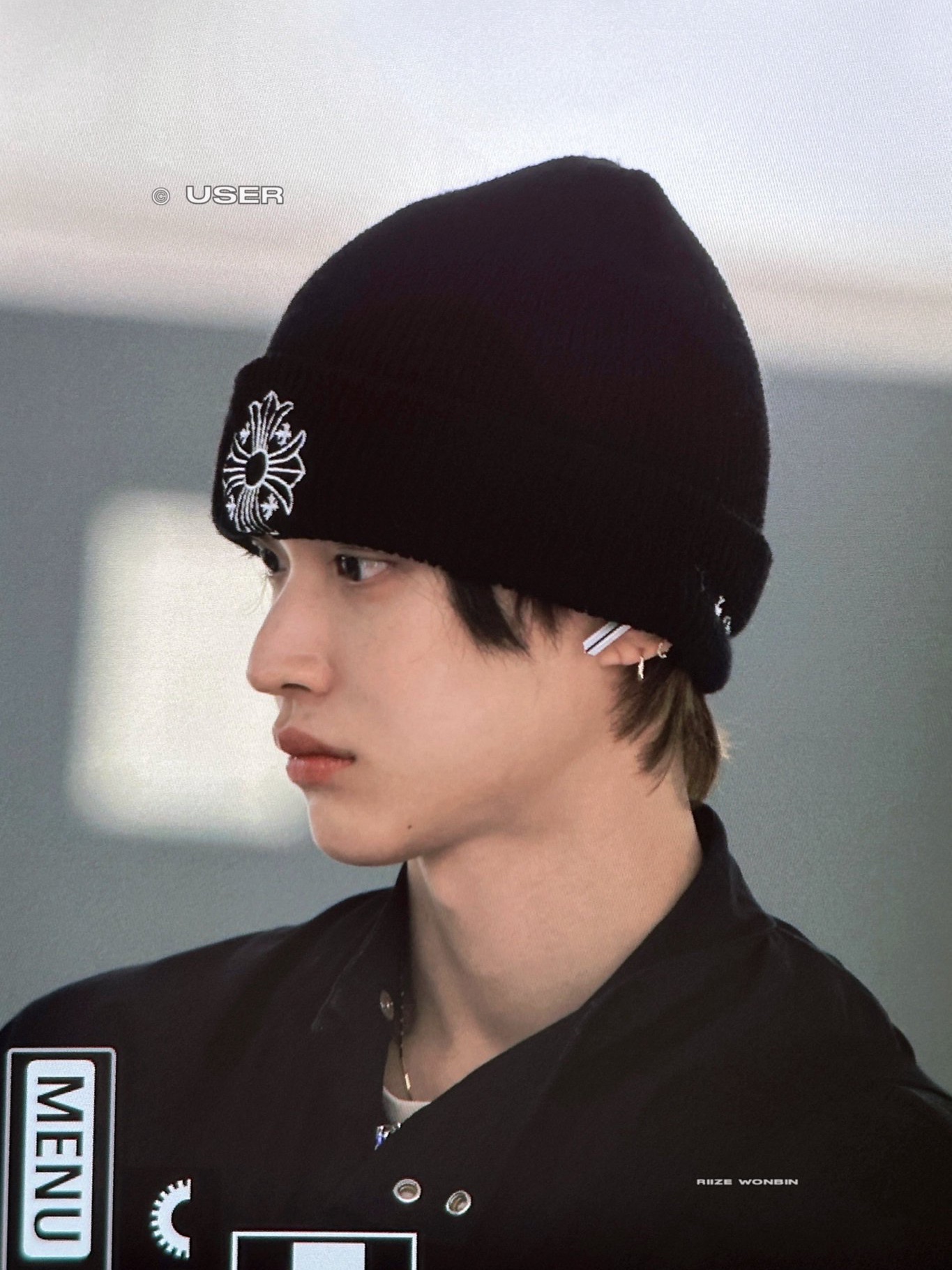 Chrome Hearts Wool Beanie Black White 착용 스타일 - 4