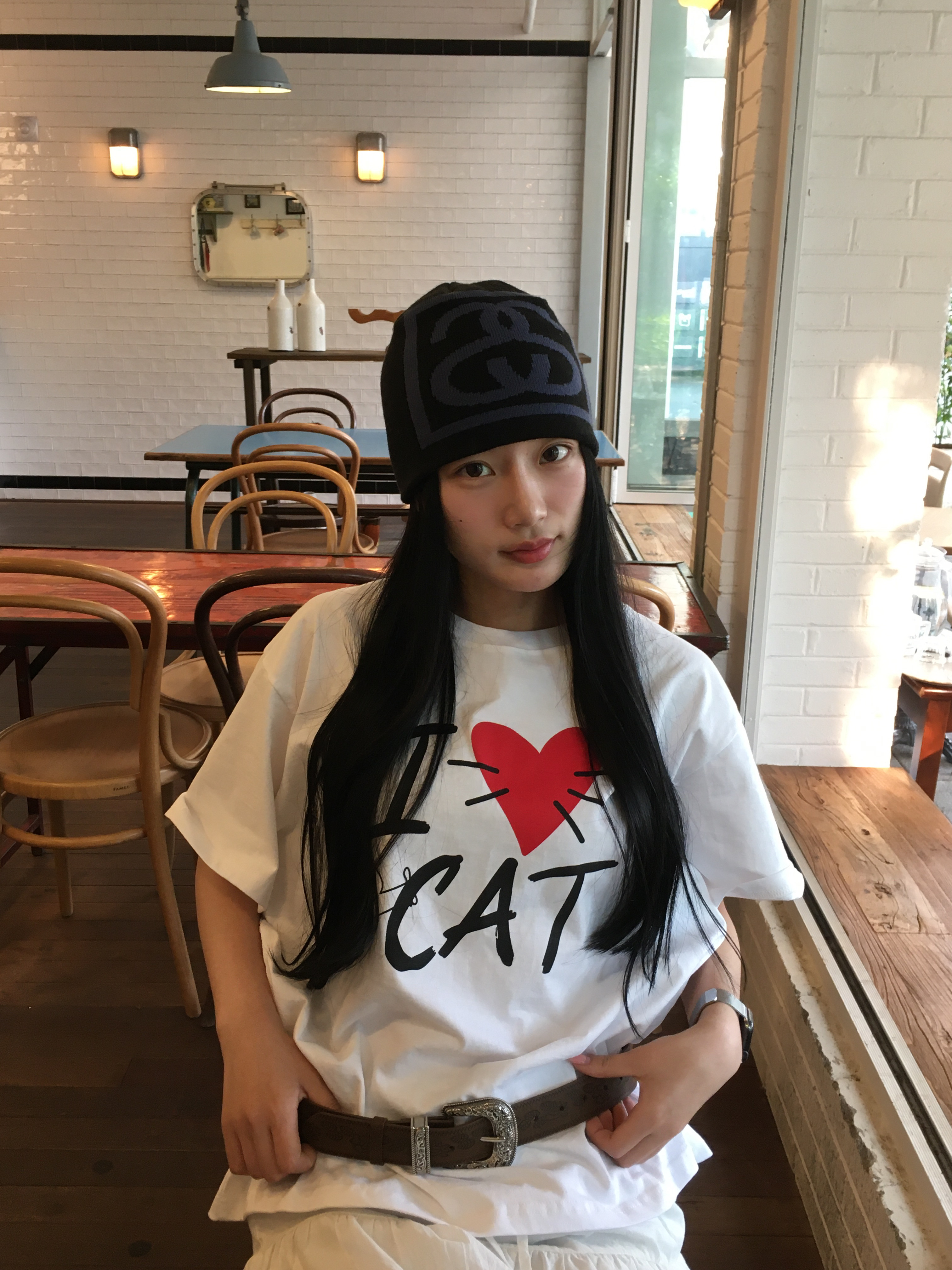 Supreme Mesh Tote Bag Black - 25SS, Stussy SS Link Skull Cap Black 착용 스타일 - 5