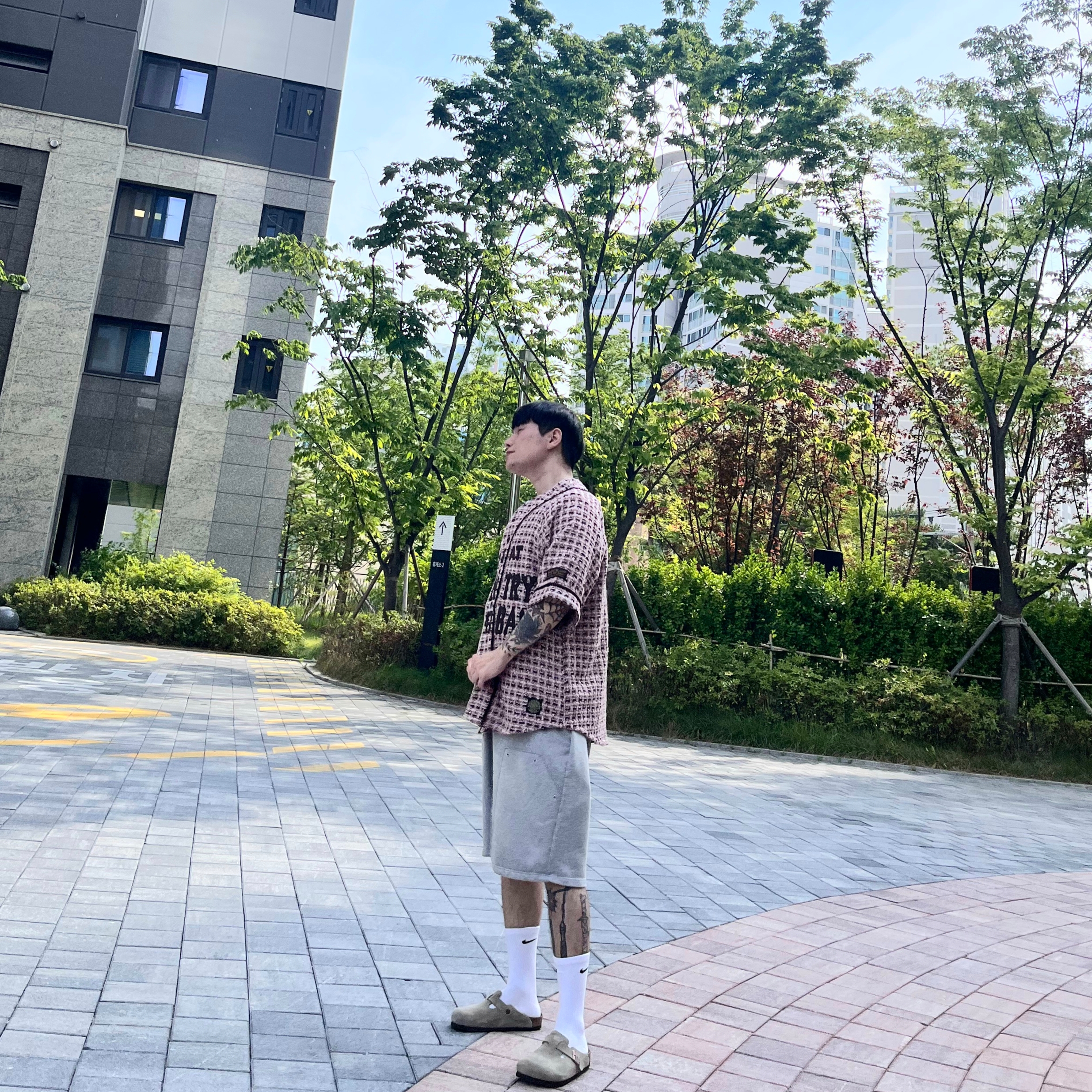 Kapital Fancy Tweed Great Kountry Baseball Shirt Pink, Birkenstock Boston Soft Footbed Taupe - Narrow 착용 스타일