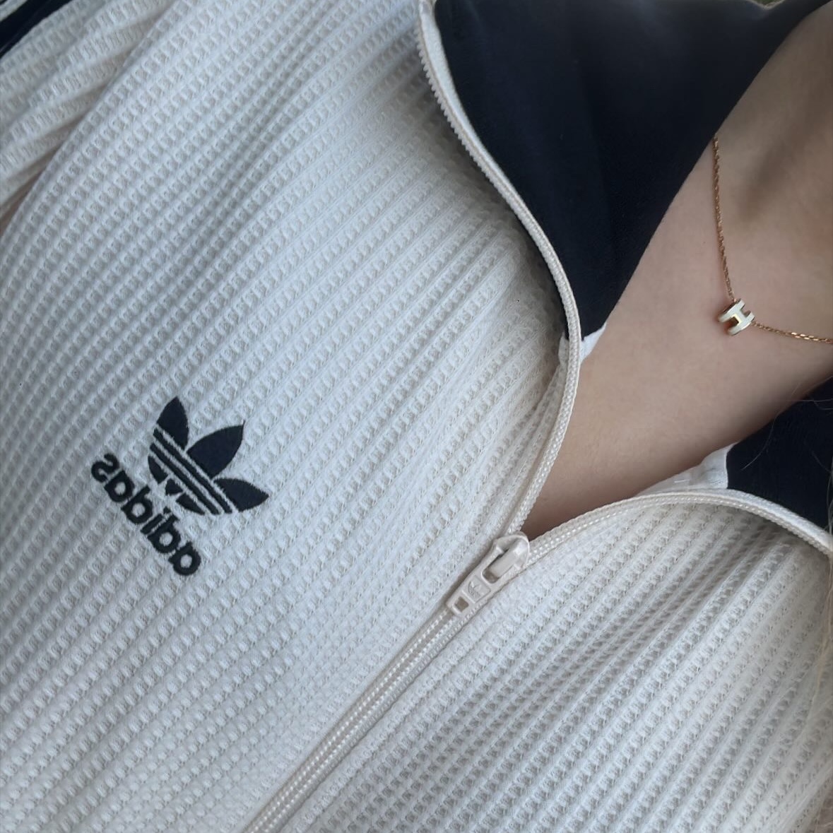 Adidas Waffle Beckenbauer Track Top Wonder White - KR Sizing 착용 스타일