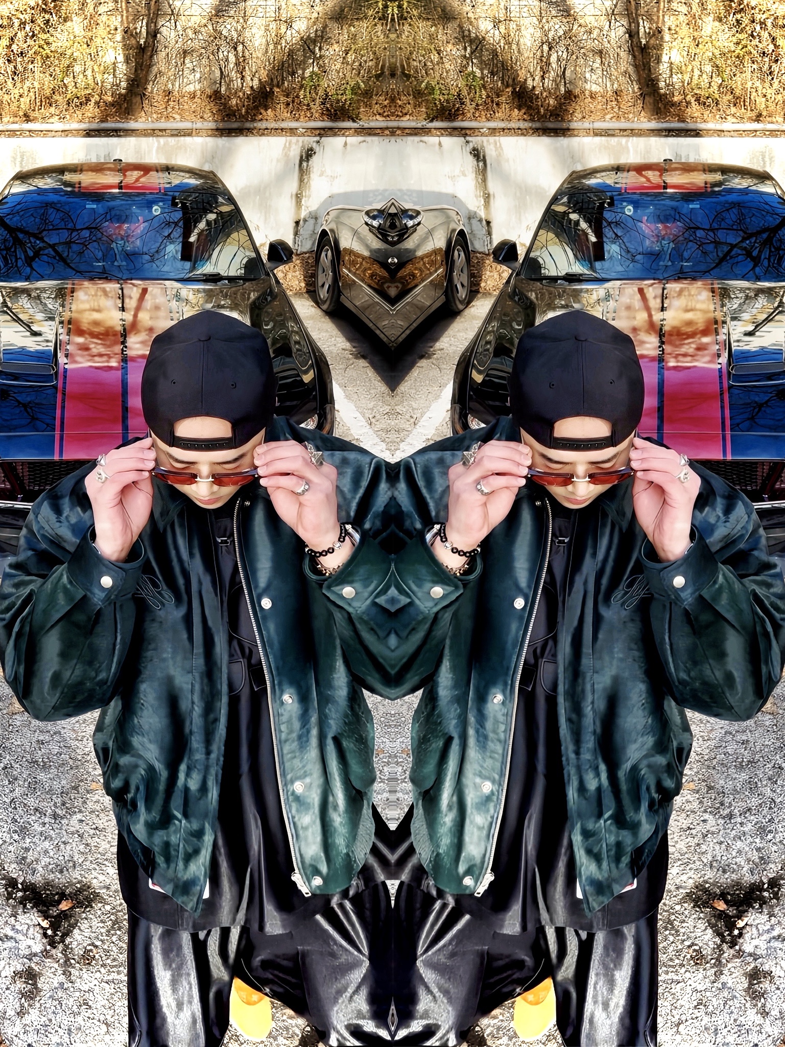 Supreme x 40 Acres Spikes T-Shirt Black - 25SS, Supreme x Jordan Warm Up Jersey Black - 24FW 착용 스타일 - 4