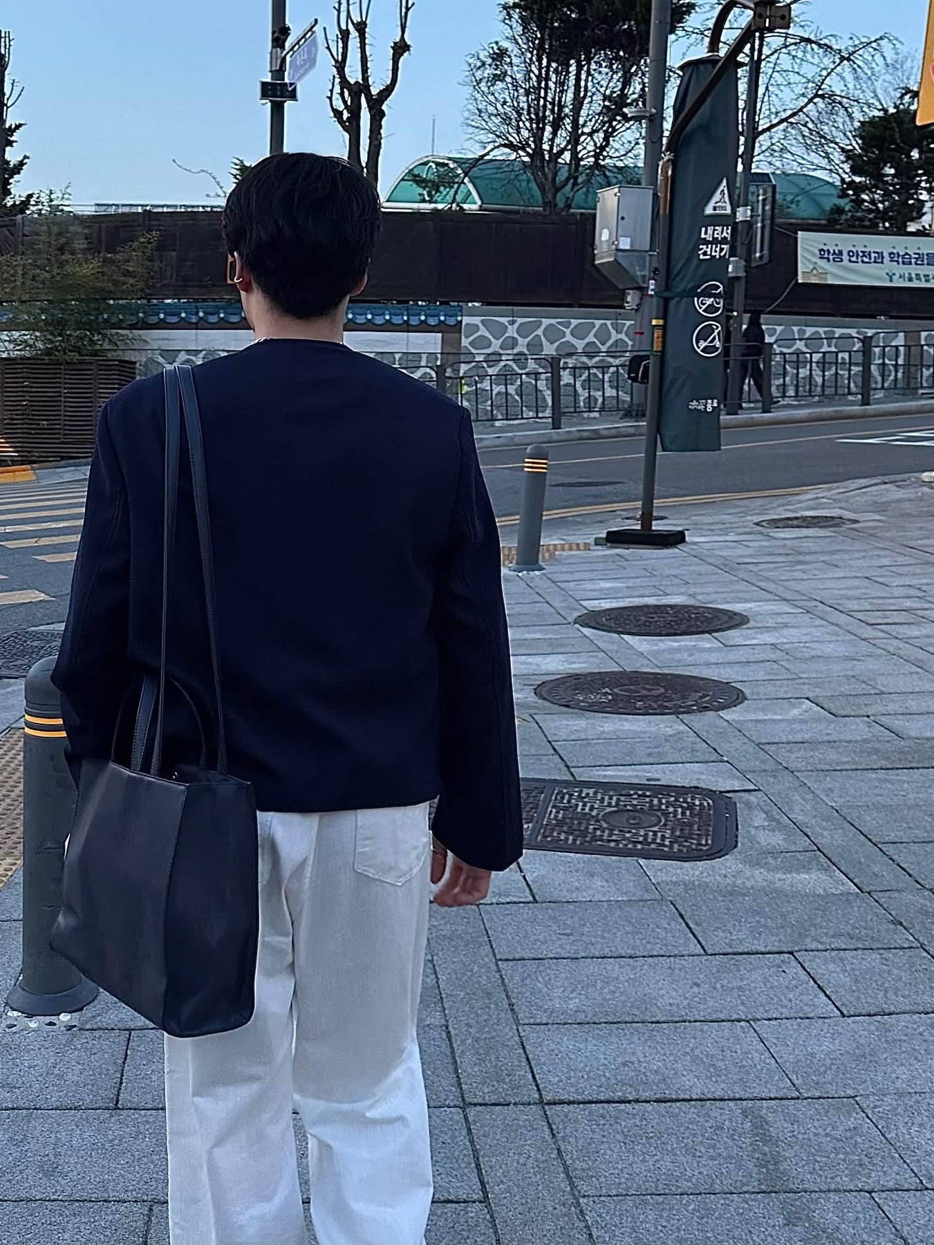 Telfar Medium Shopping Bag Navy, Diesel Dx1509 Stainless Steel Chain Necklace Silver 착용 스타일 - 4