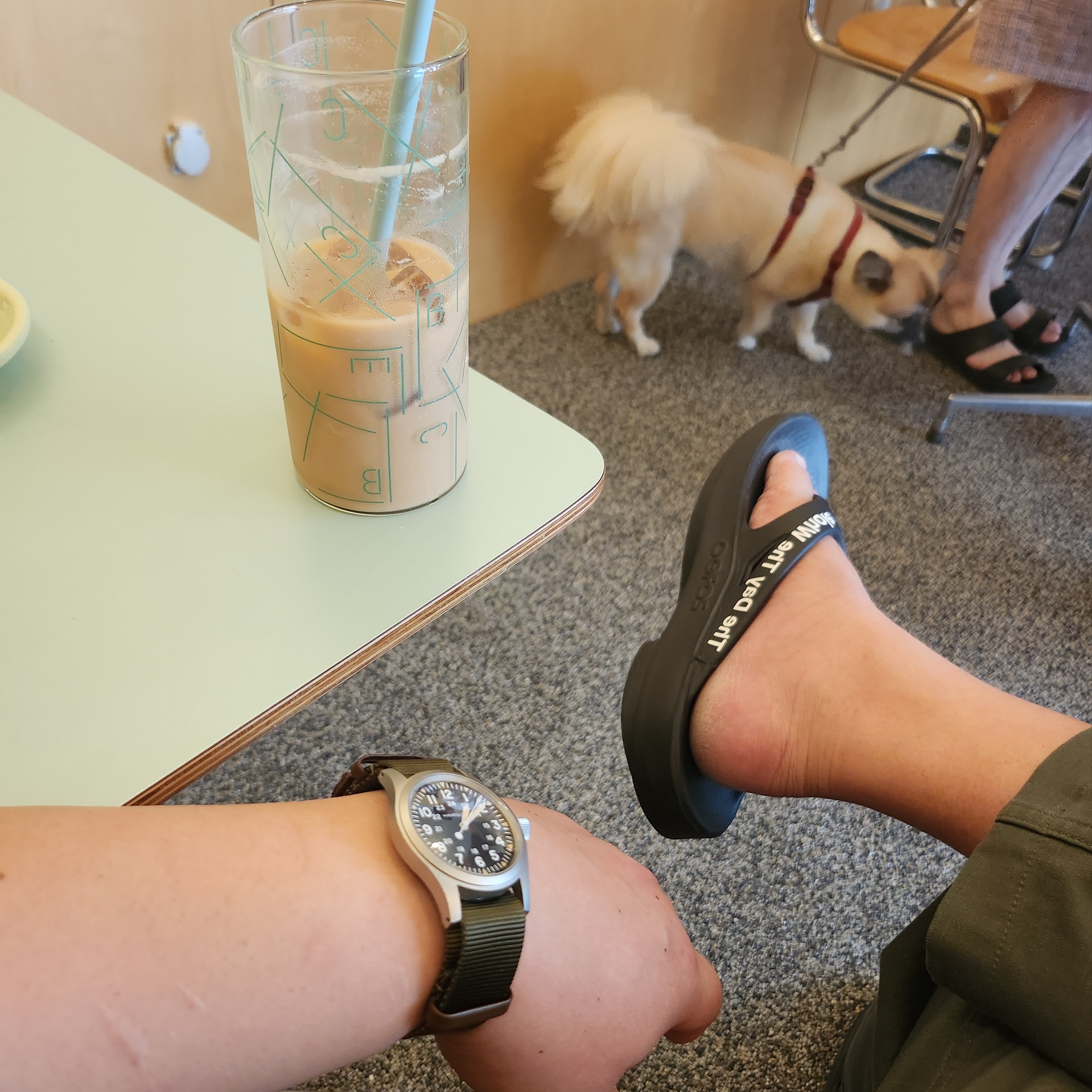 Hamilton Khaki Field Mechanical 38mm Nato Strap Green Black, Oofos x Takahiromiyashita The Soloist The Day The Whole World Went Away Flip-Flop Black 착용 스타일