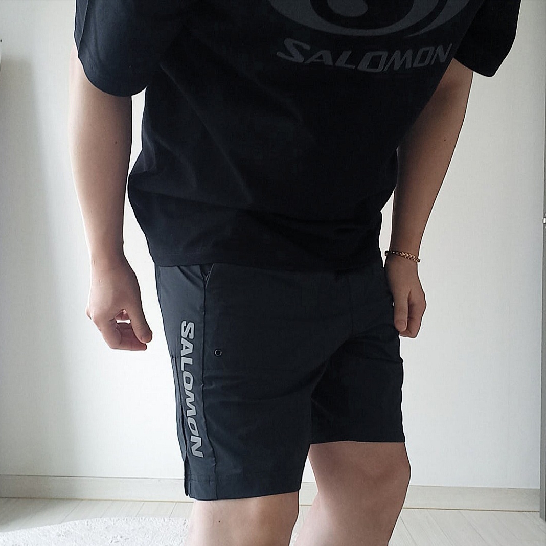 Salomon Link Short Sleeve T-Shirt Black, Arc'teryx Arc'Multi Bird Logo SS T-Shirt White Light 착용 스타일 - 3