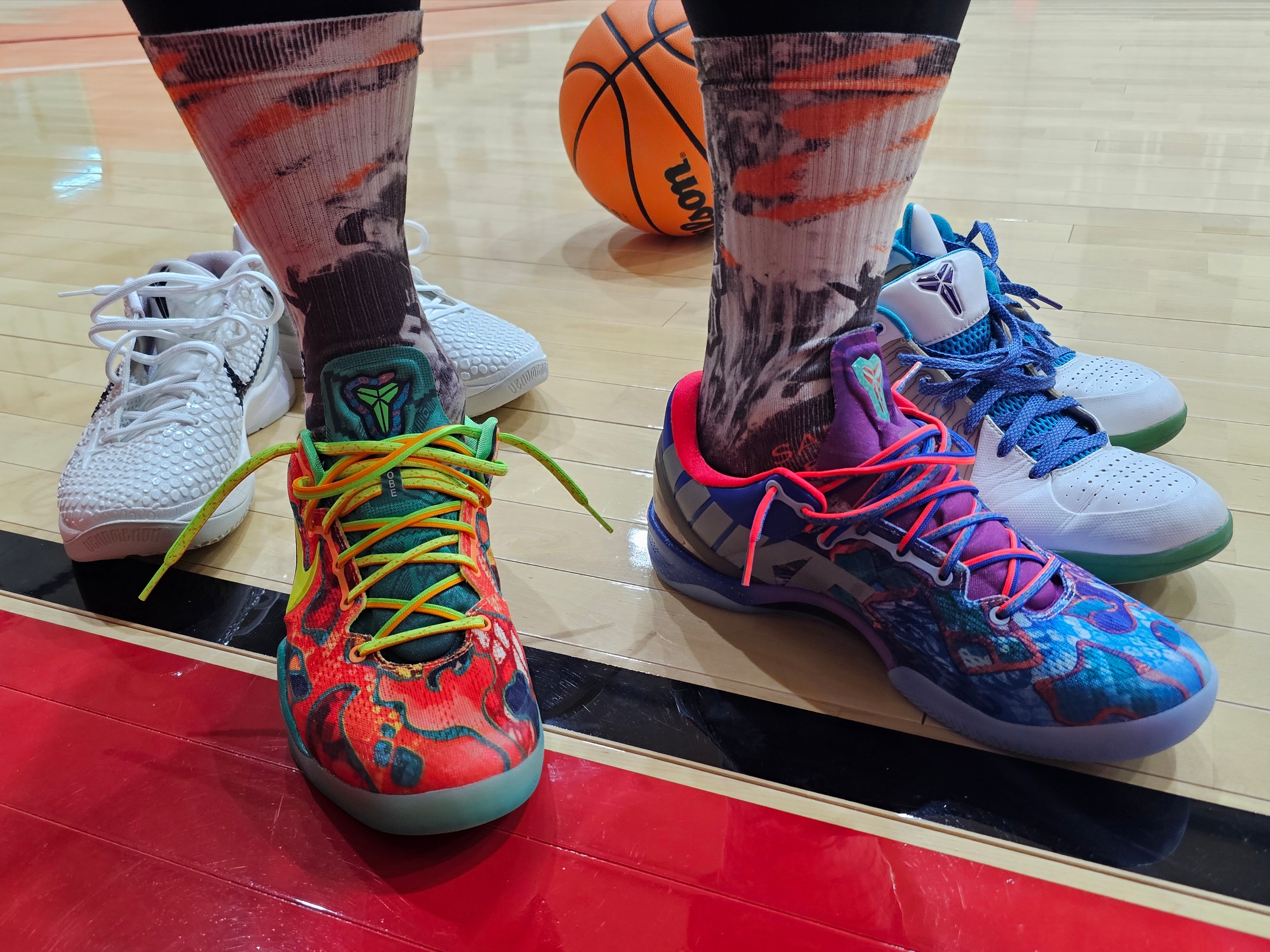 STANCE X MLB 2024 Players Streak JH Lee Crew, Nike Kobe 6 Protro Sail 착용 스타일