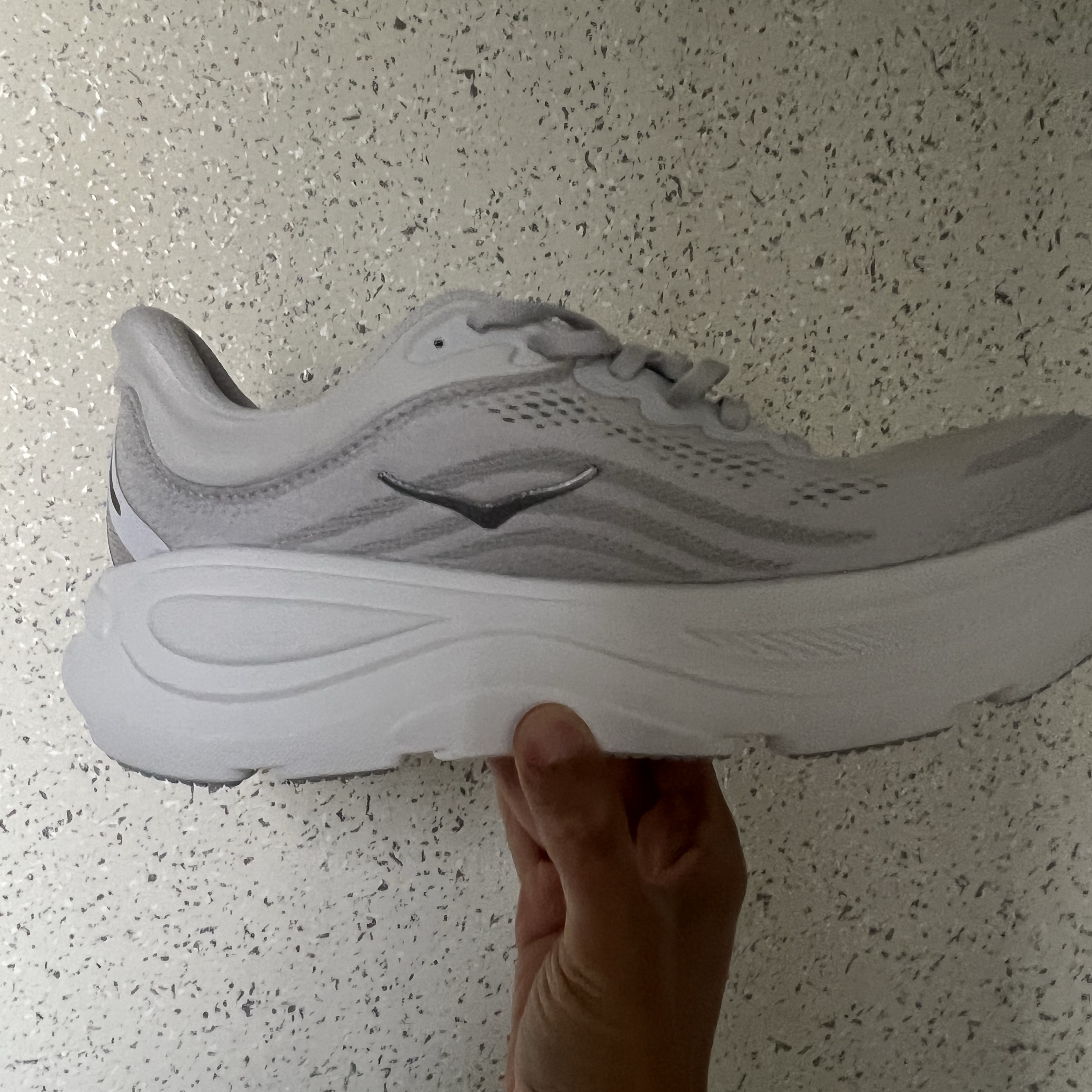 (W) Hoka Bondi 9 Stardust Silver - Wide 착용 스타일 - 3