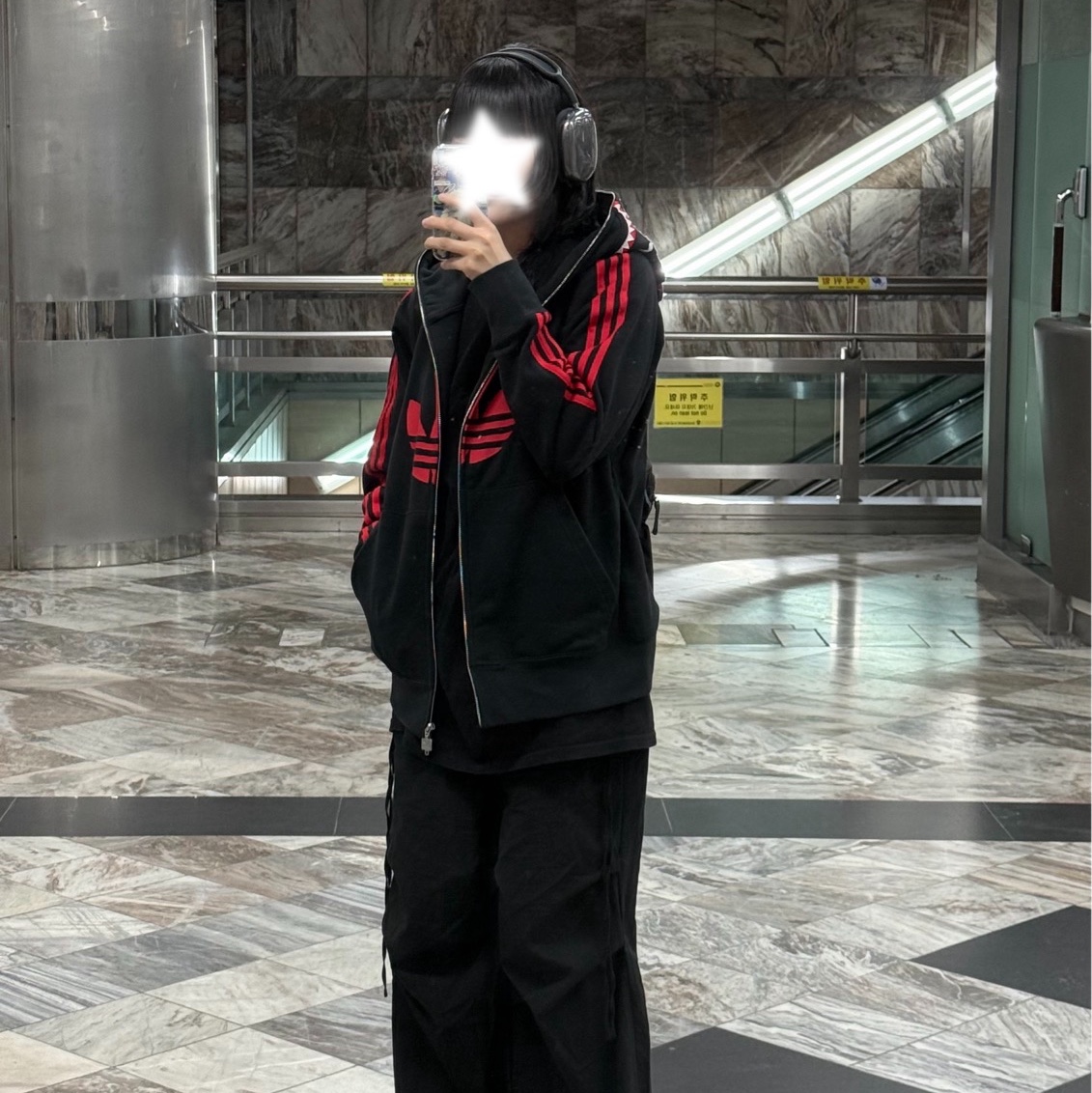 Adidas x BAPE Ultimate Shark Hoodie Black - KR Sizing 착용 스타일