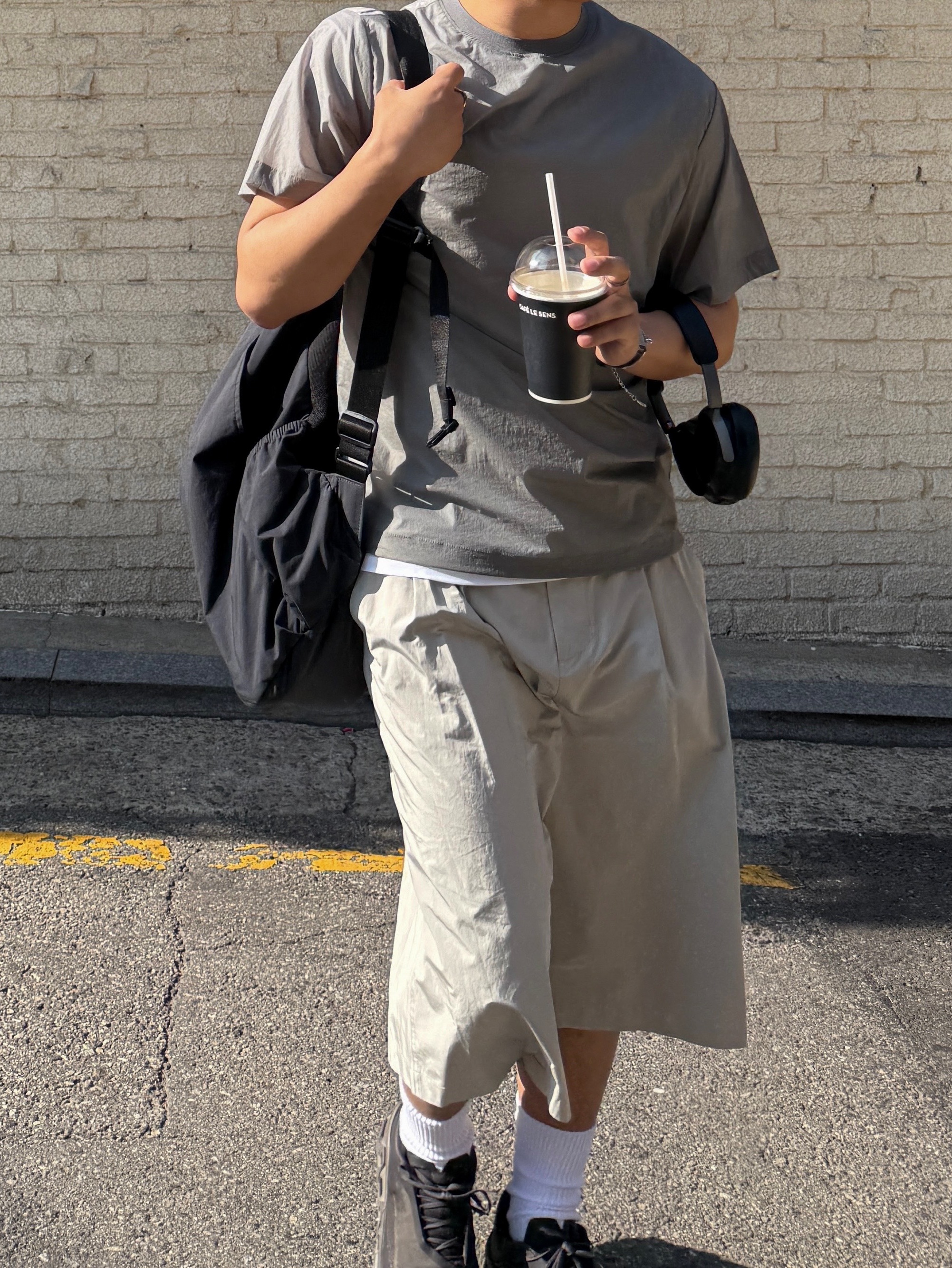 On Running x Post Archive Faction (Paf) Cloudmonster 2 Thorn Brown, BOSE QC Ultra Black (Korean Ver.) 착용 스타일 - 7