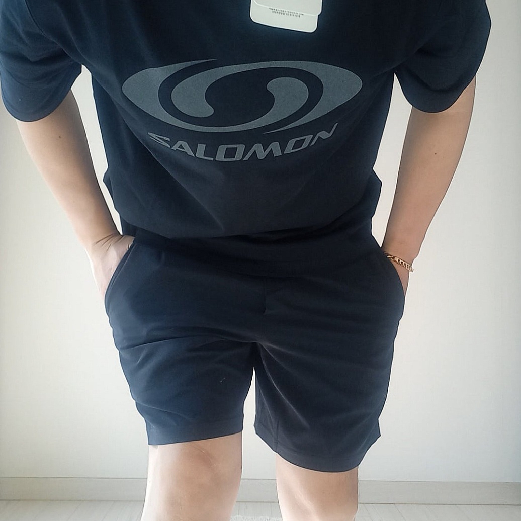 Salomon Link Short Sleeve T-Shirt Black, Arc'teryx Arc'Multi Bird Logo SS T-Shirt White Light 착용 스타일 - 5