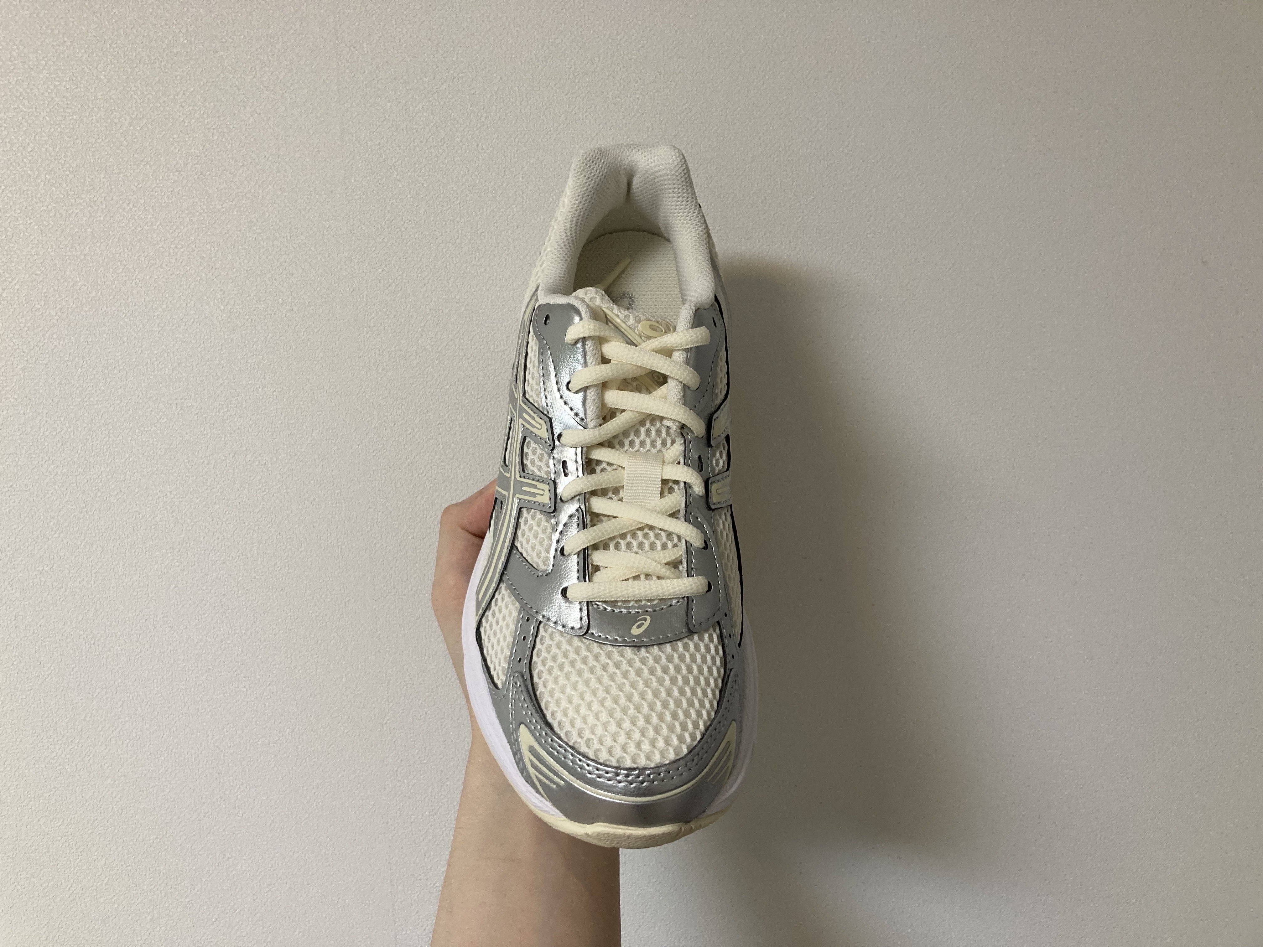 (W) Asics Gel-1130 Cream Pure Silver 착용 스타일 - 6
